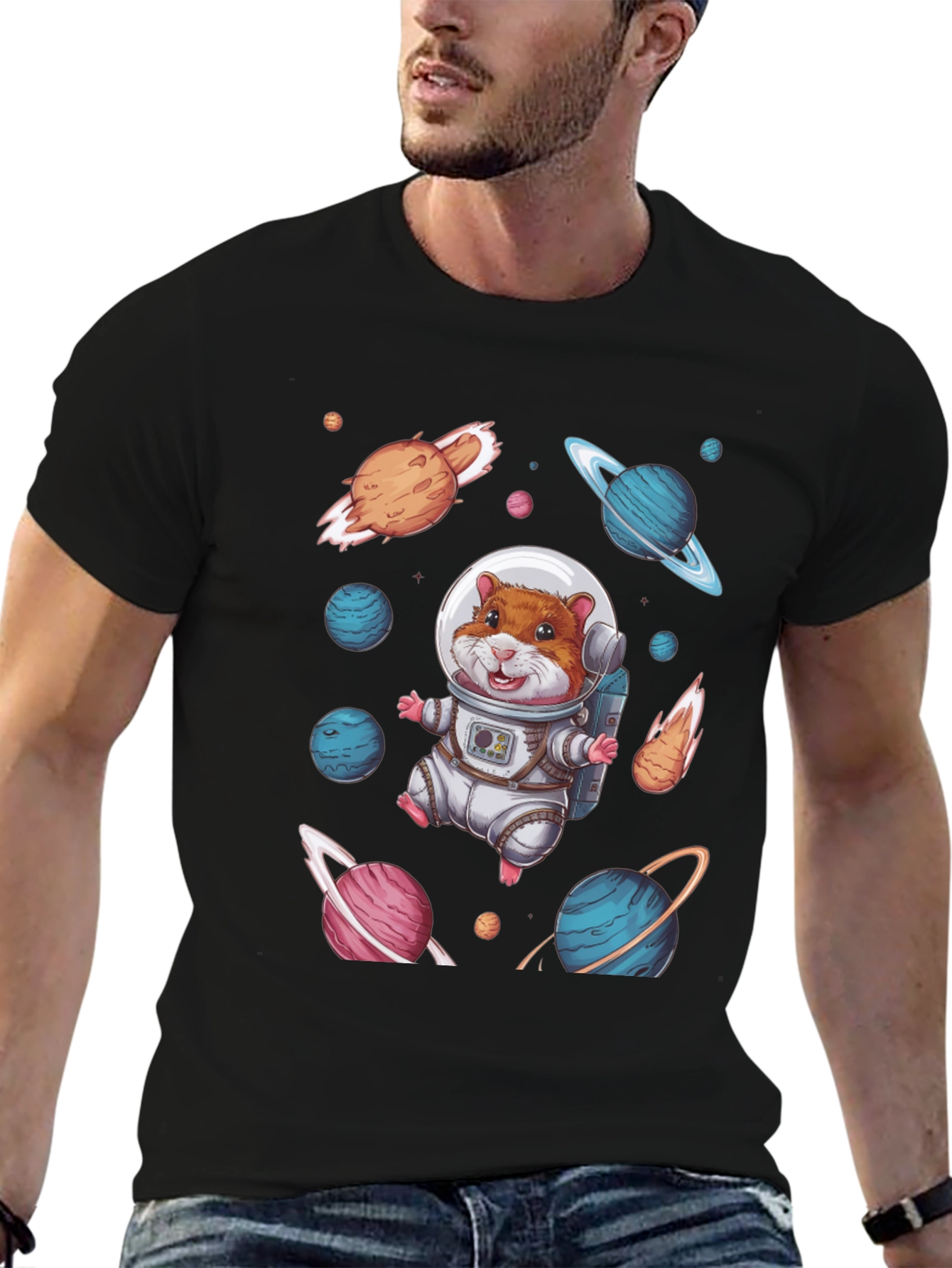 Hamster Astronaut Space T-Shirt