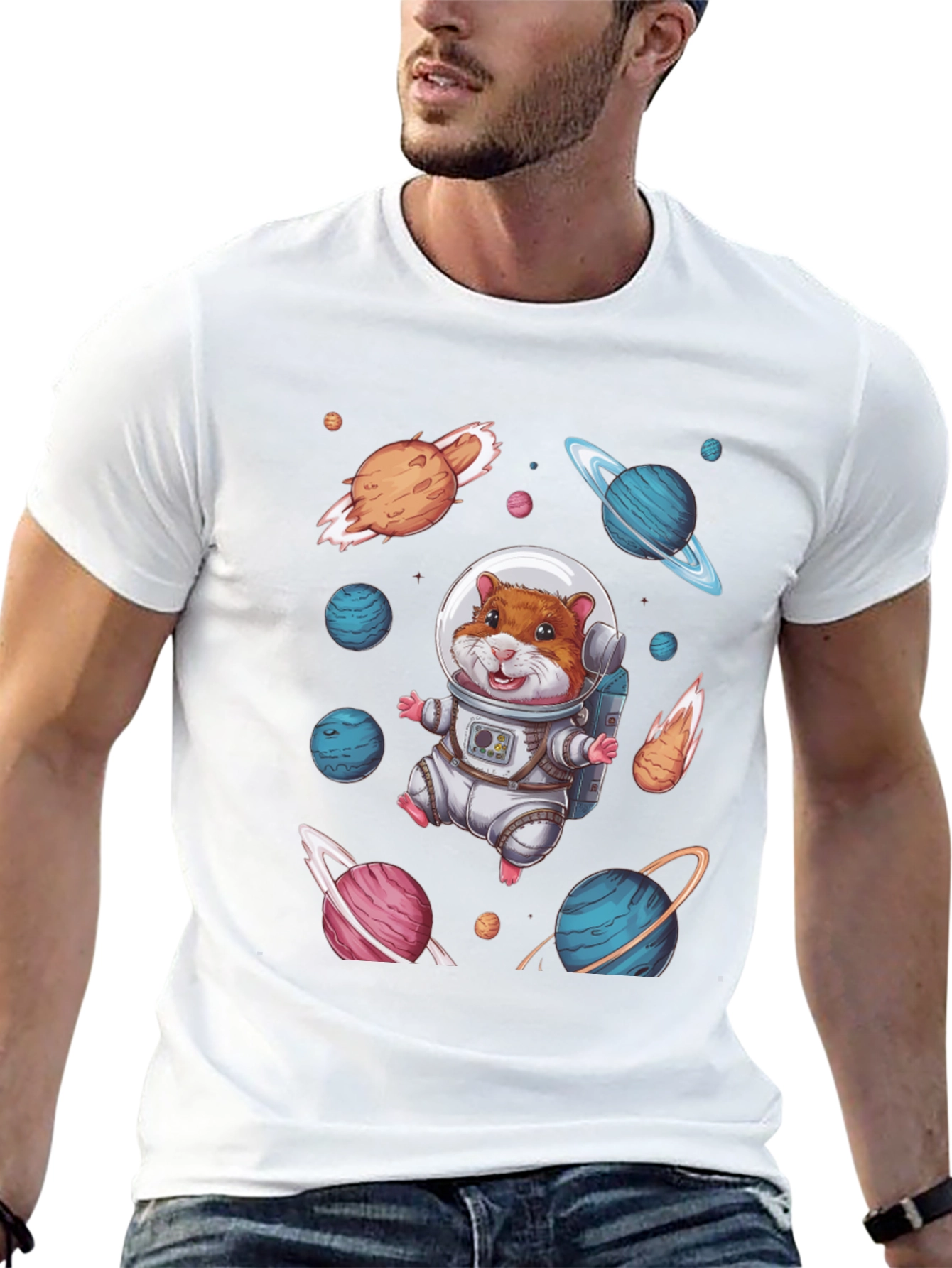 Hamster Astronaut Space T-Shirt