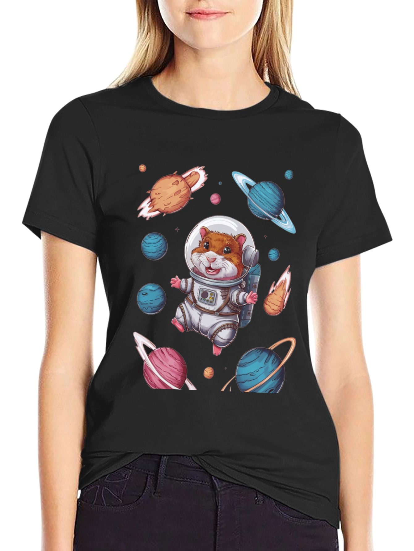 Hamster Astronaut Space T-Shirt