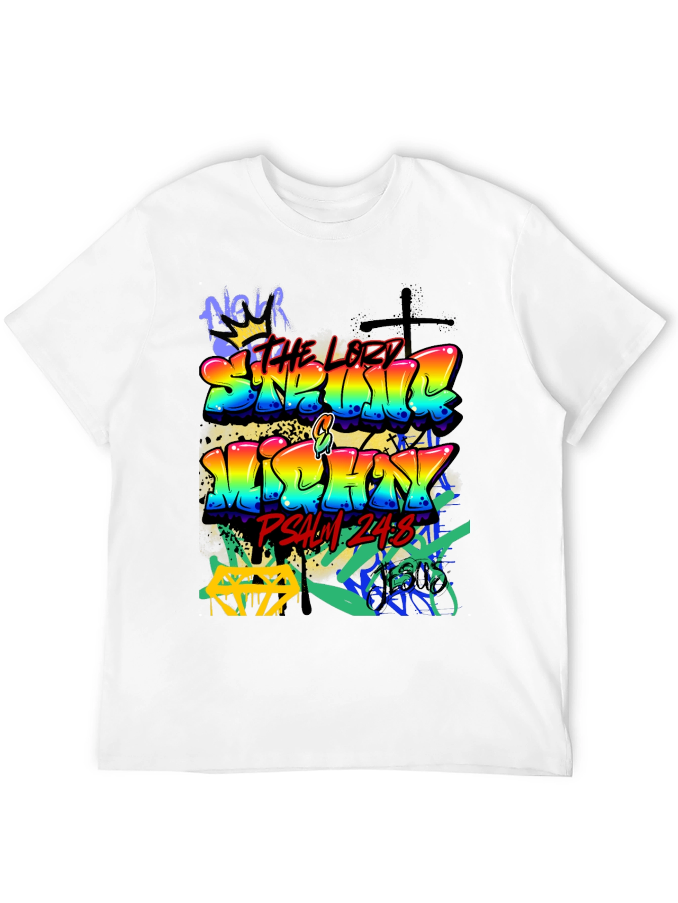 Graffiti Art T-Shirt: Seek the Lord Psalm 24:8
