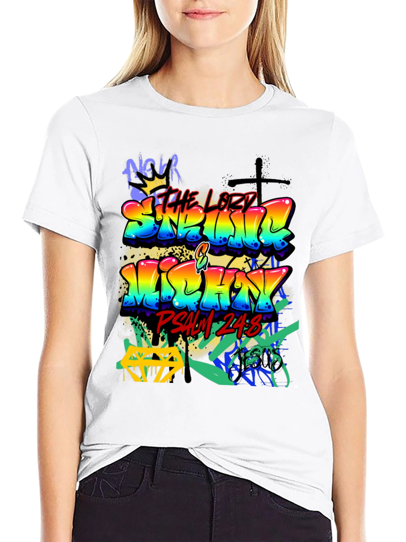 Graffiti Art T-Shirt: Seek the Lord Psalm 24:8