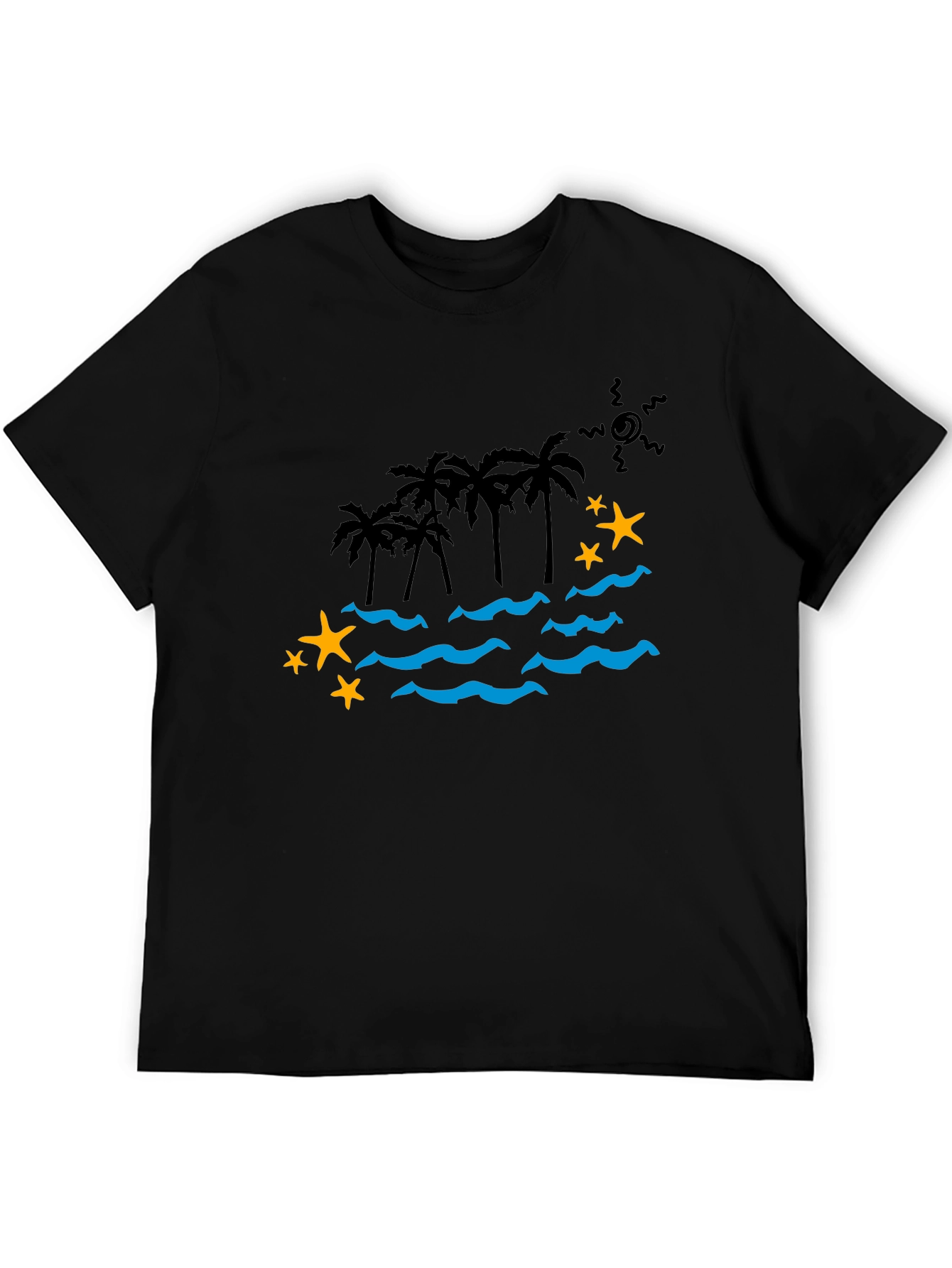 Tropical Paradise Graphic Tee - Black