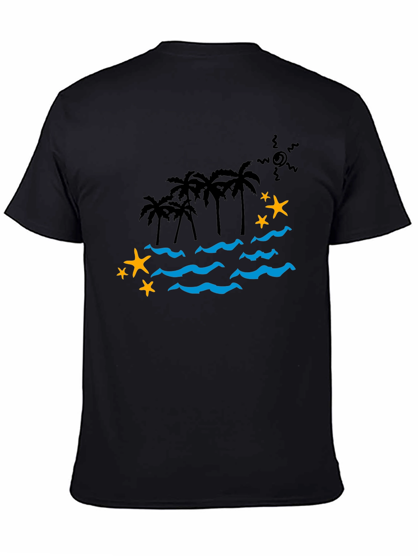 Tropical Paradise Graphic Tee - Black