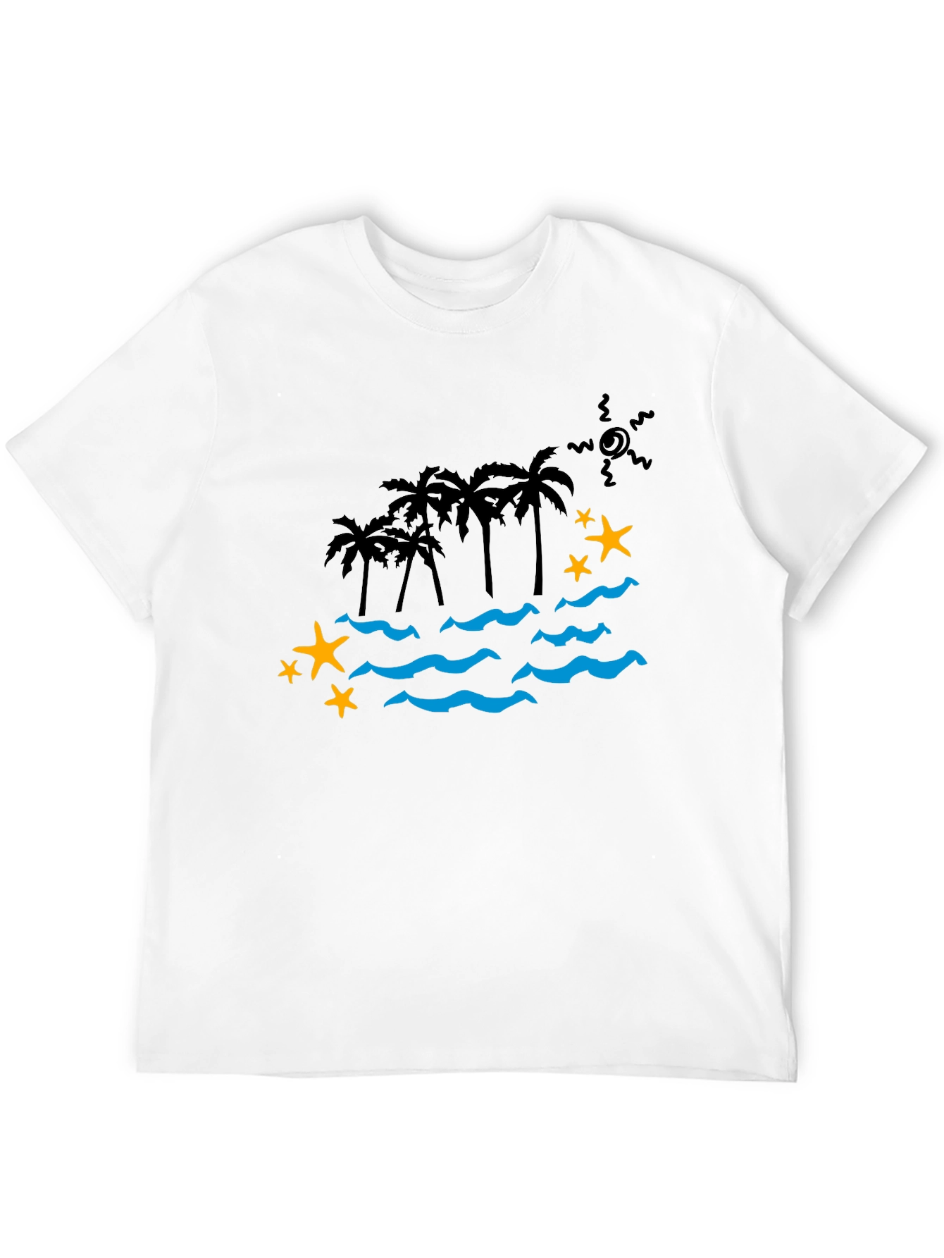 Tropical Paradise Graphic Tee - Black
