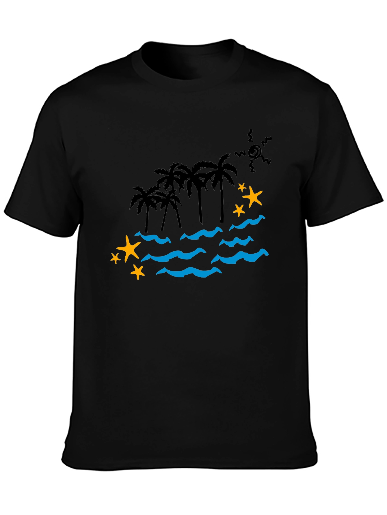 Tropical Paradise Graphic Tee - Black