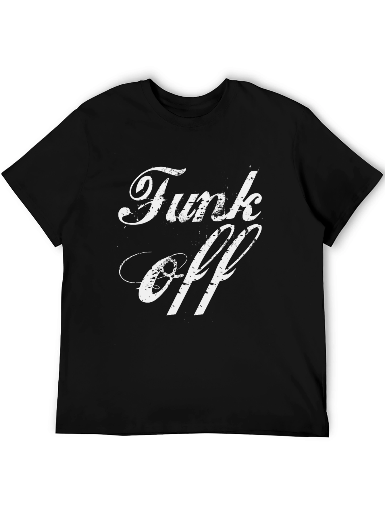 Funk Off Graphic Tee - Black Cotton T-Shirt