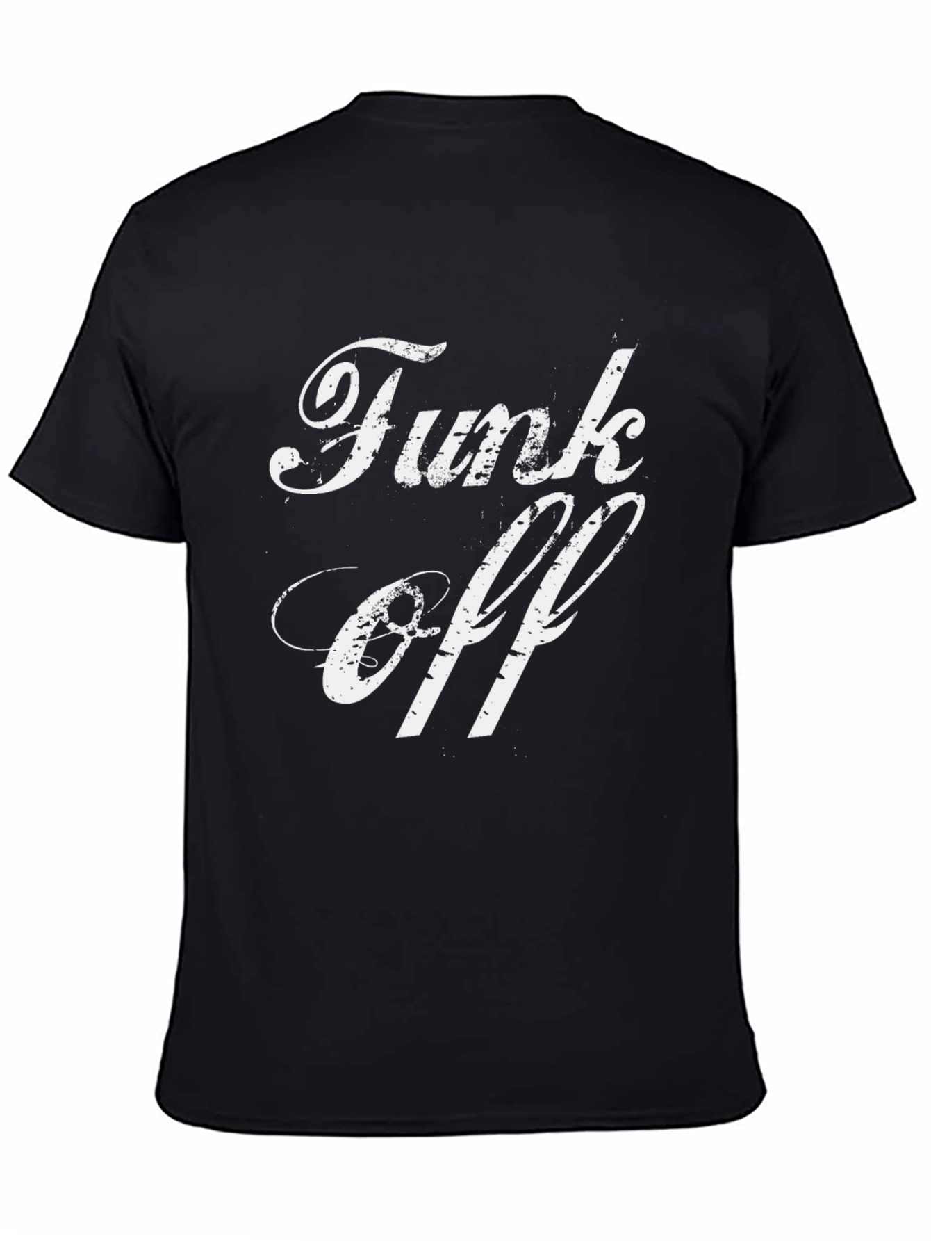 Funk Off Graphic Tee - Black Cotton T-Shirt