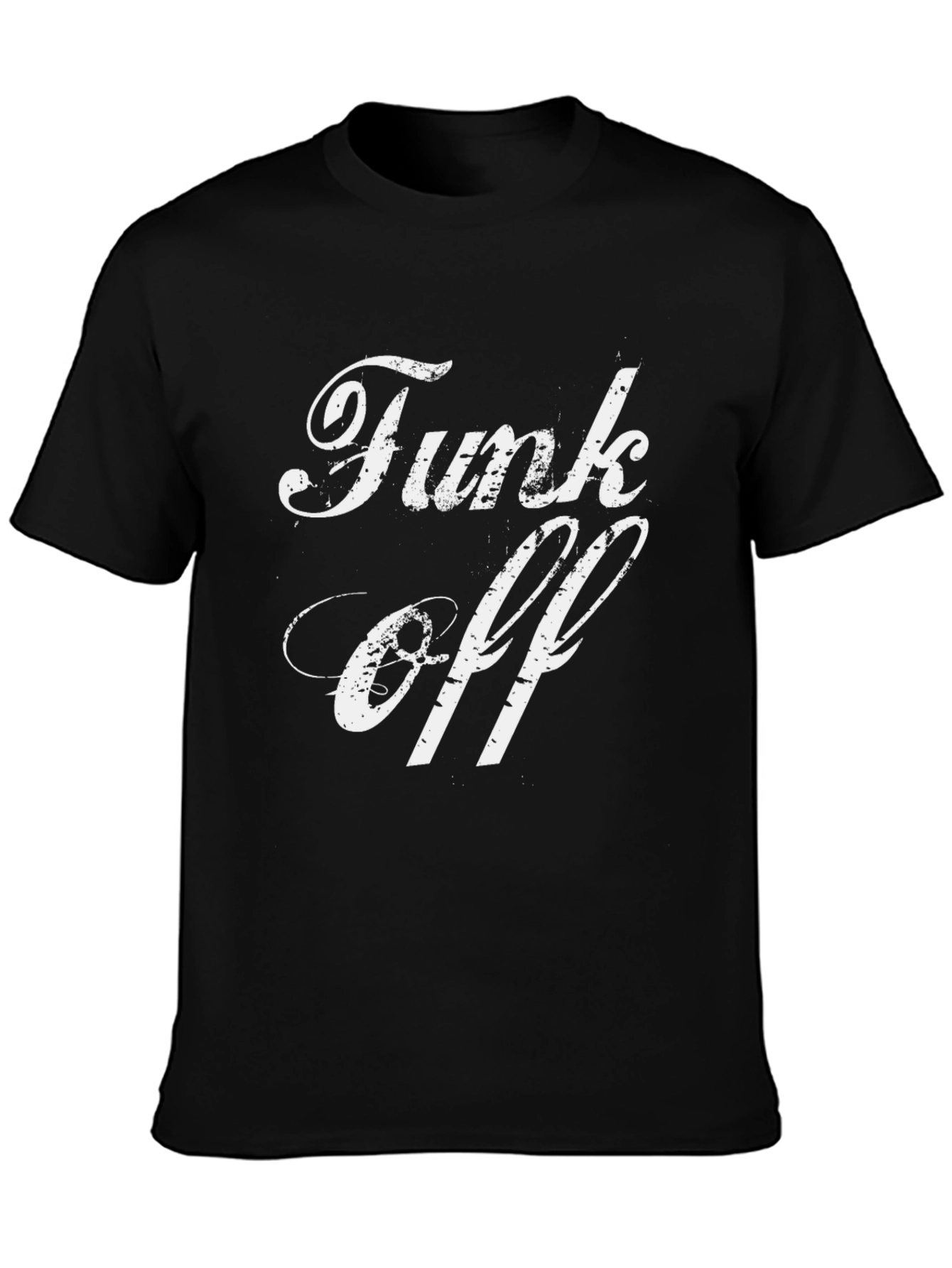 Funk Off Graphic Tee - Black Cotton T-Shirt