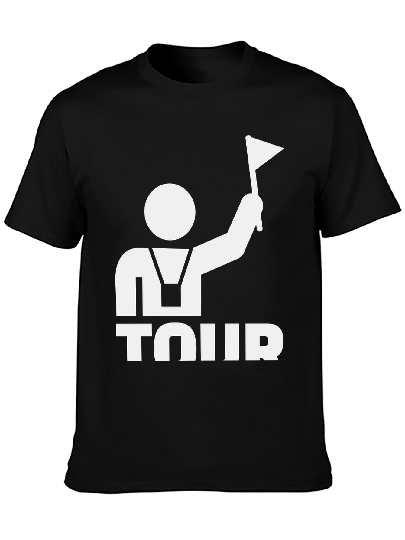 Tour Guide Graphic Tee - Black Cotton T-Shirt