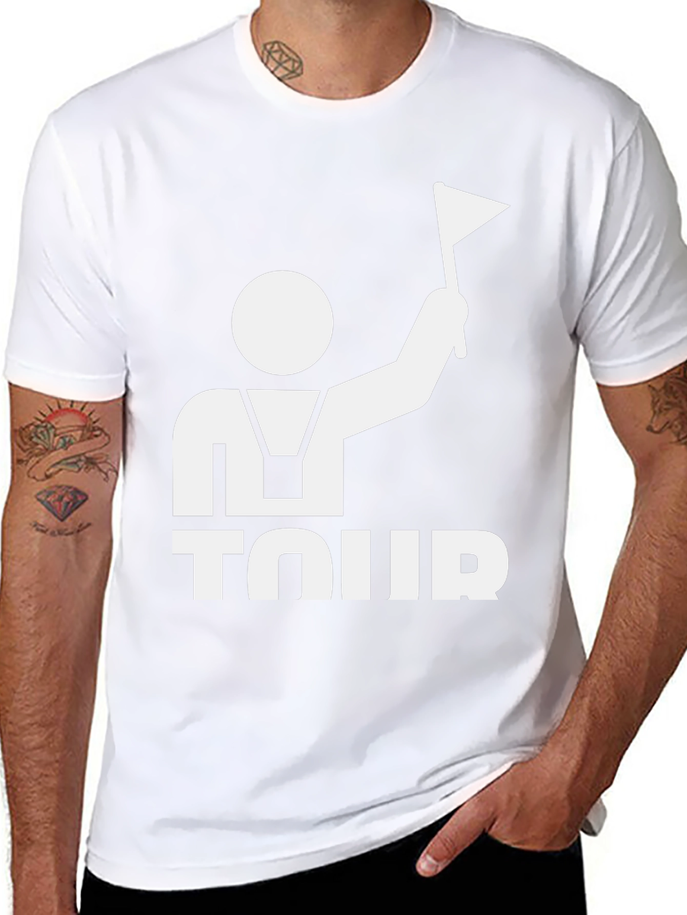 Tour Guide Graphic Tee - Black Cotton T-Shirt