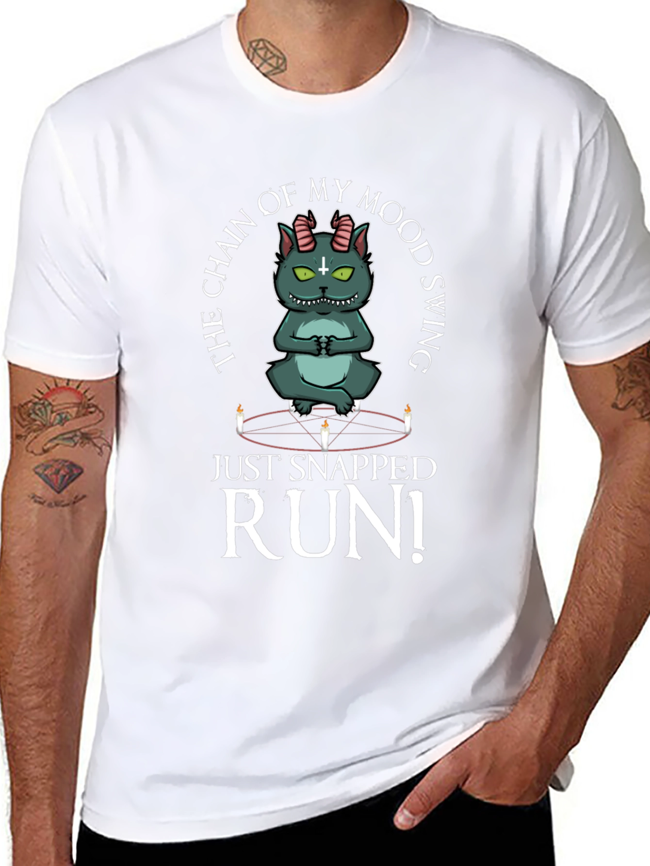 Mood Swing Cat T-Shirt - Run!