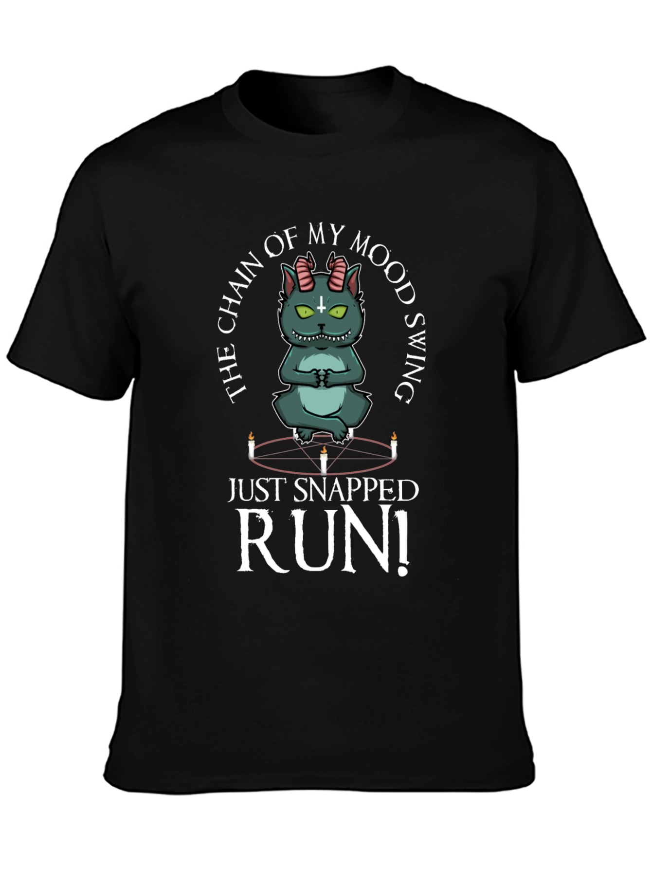 Mood Swing Cat T-Shirt - Run!