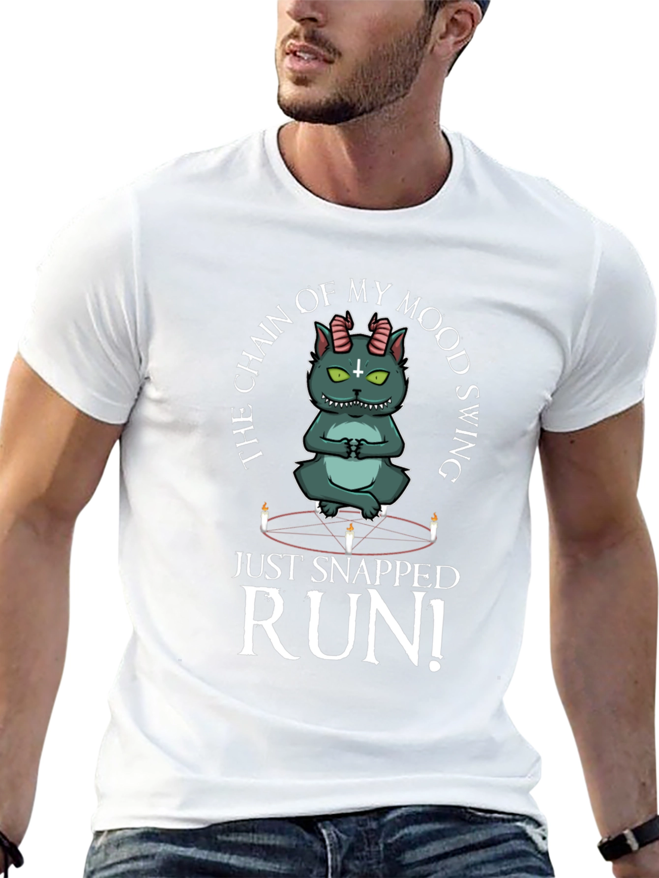 Mood Swing Cat T-Shirt - Run!