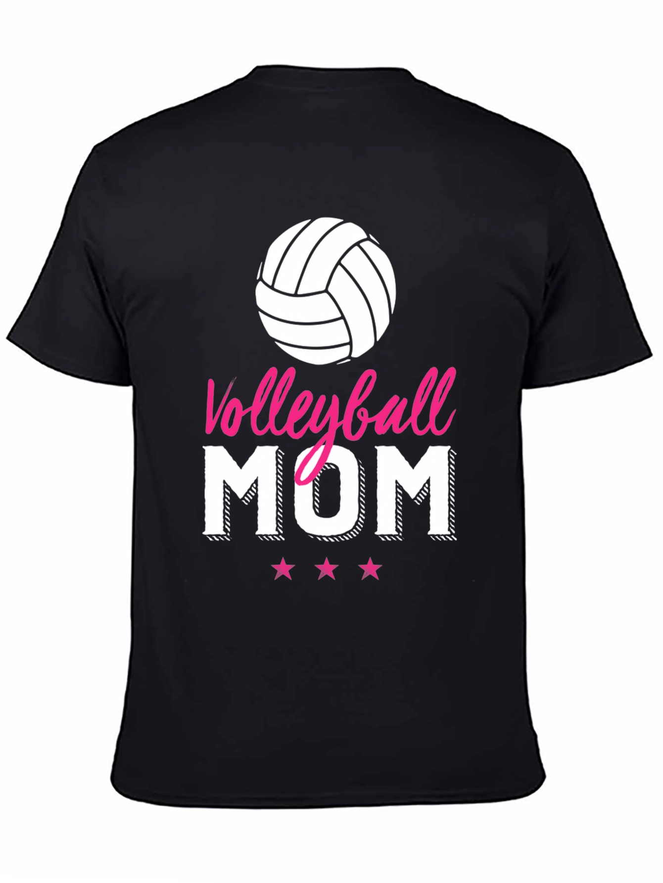 Volleyball Mom Graphic T-Shirt - Black