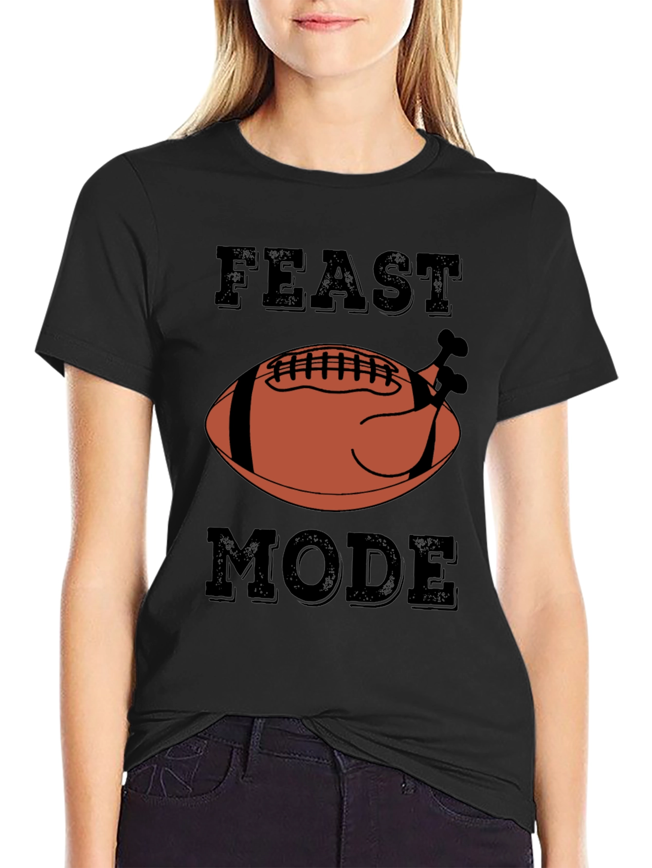 Feast Mode Football Turkey Graphic Tee