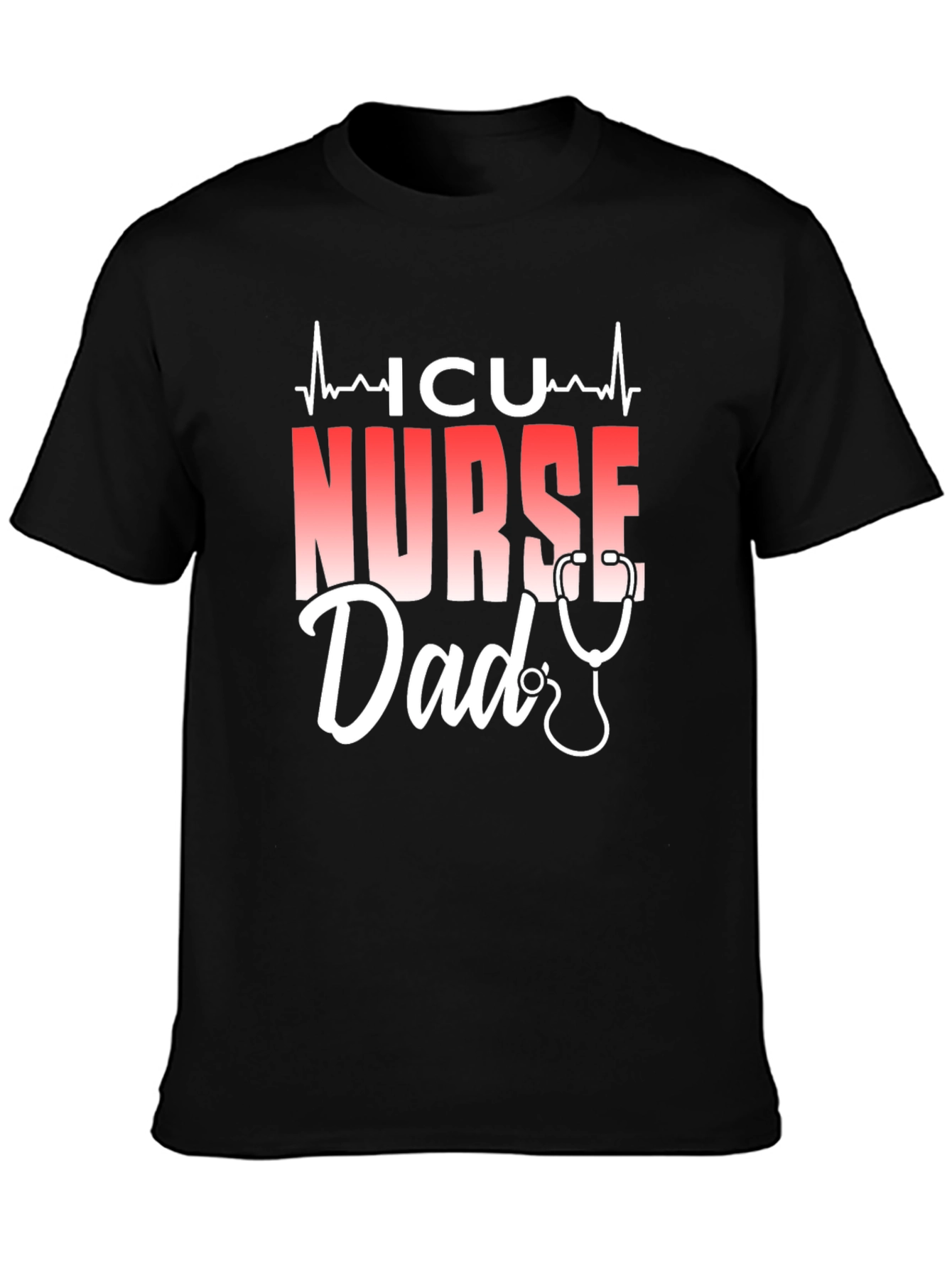 ICU Nurse Dad T-Shirt - Black