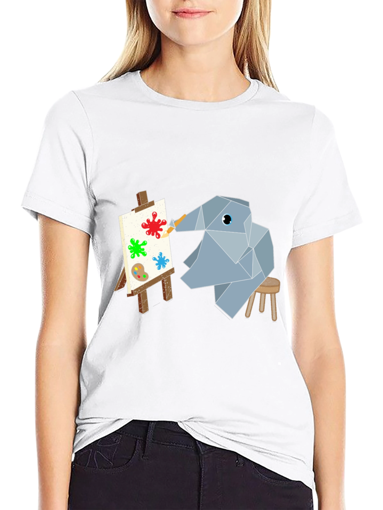 Abstract Elephant Artist Graphic Tee
