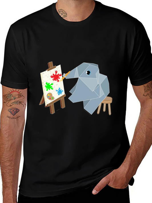 Abstract Elephant Artist Graphic Tee