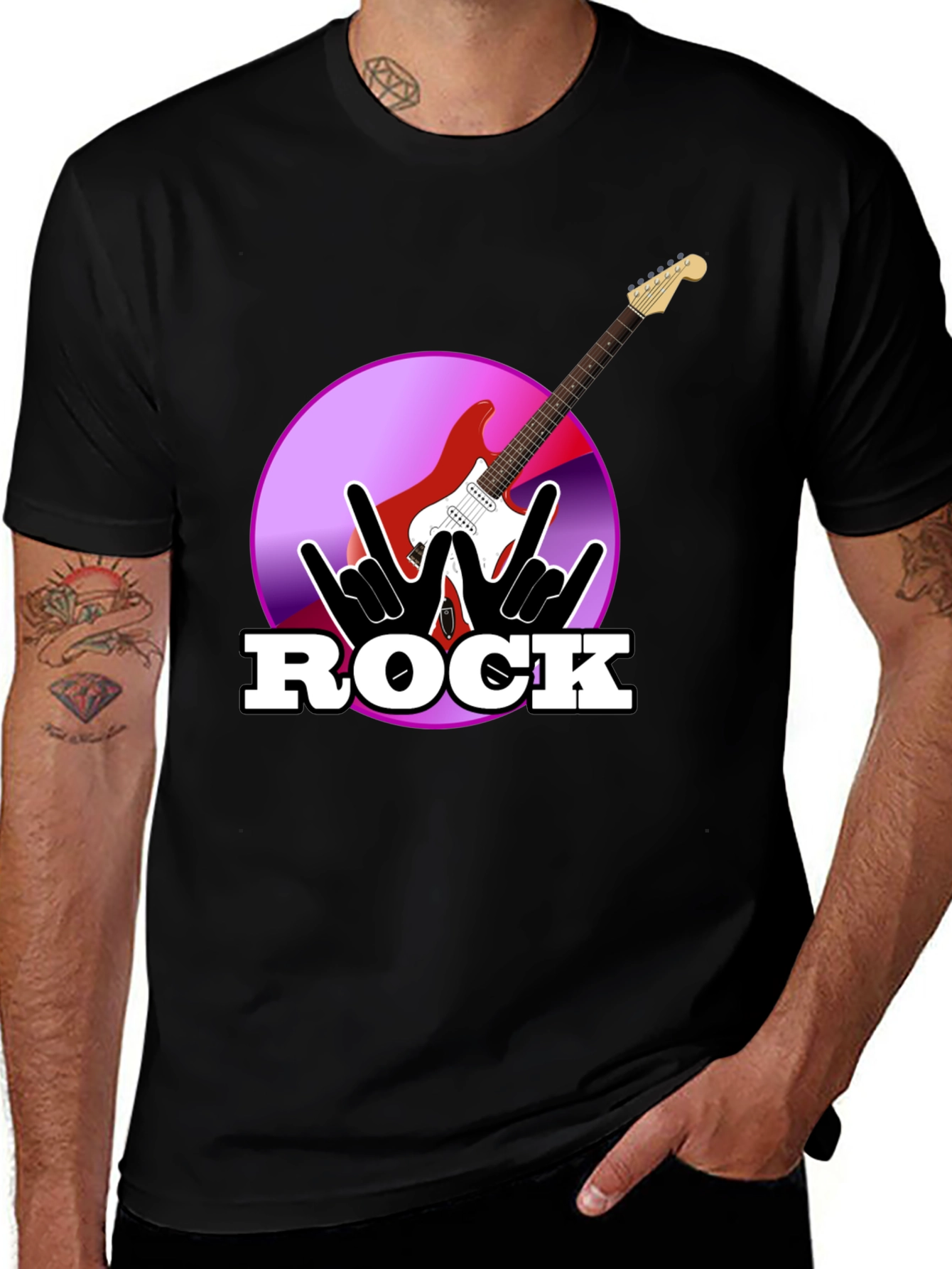 Rock Guitar Graphic T-Shirt - Music Lover Tee