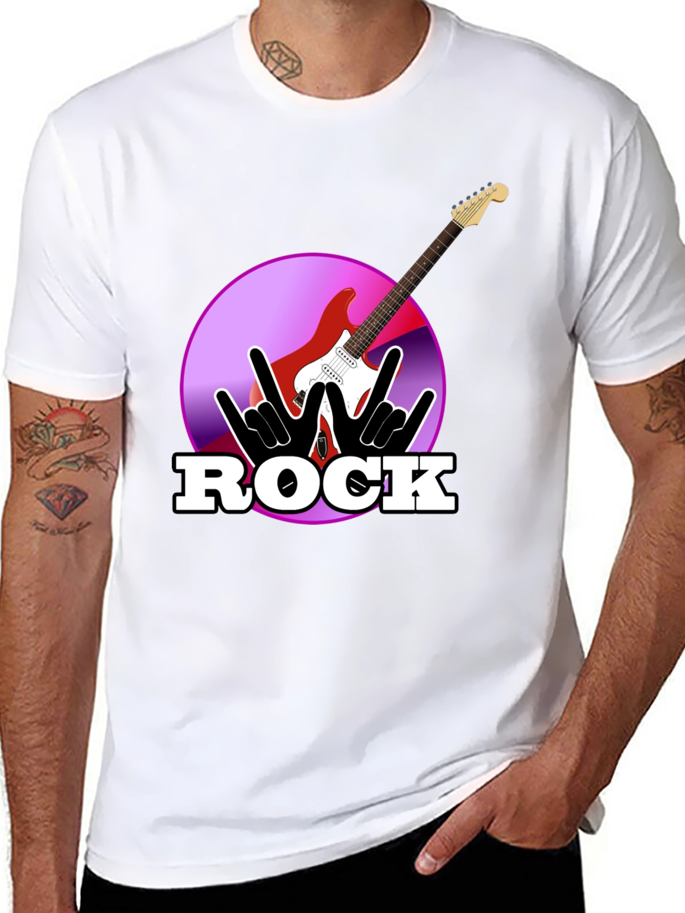 Rock Guitar Graphic T-Shirt - Music Lover Tee