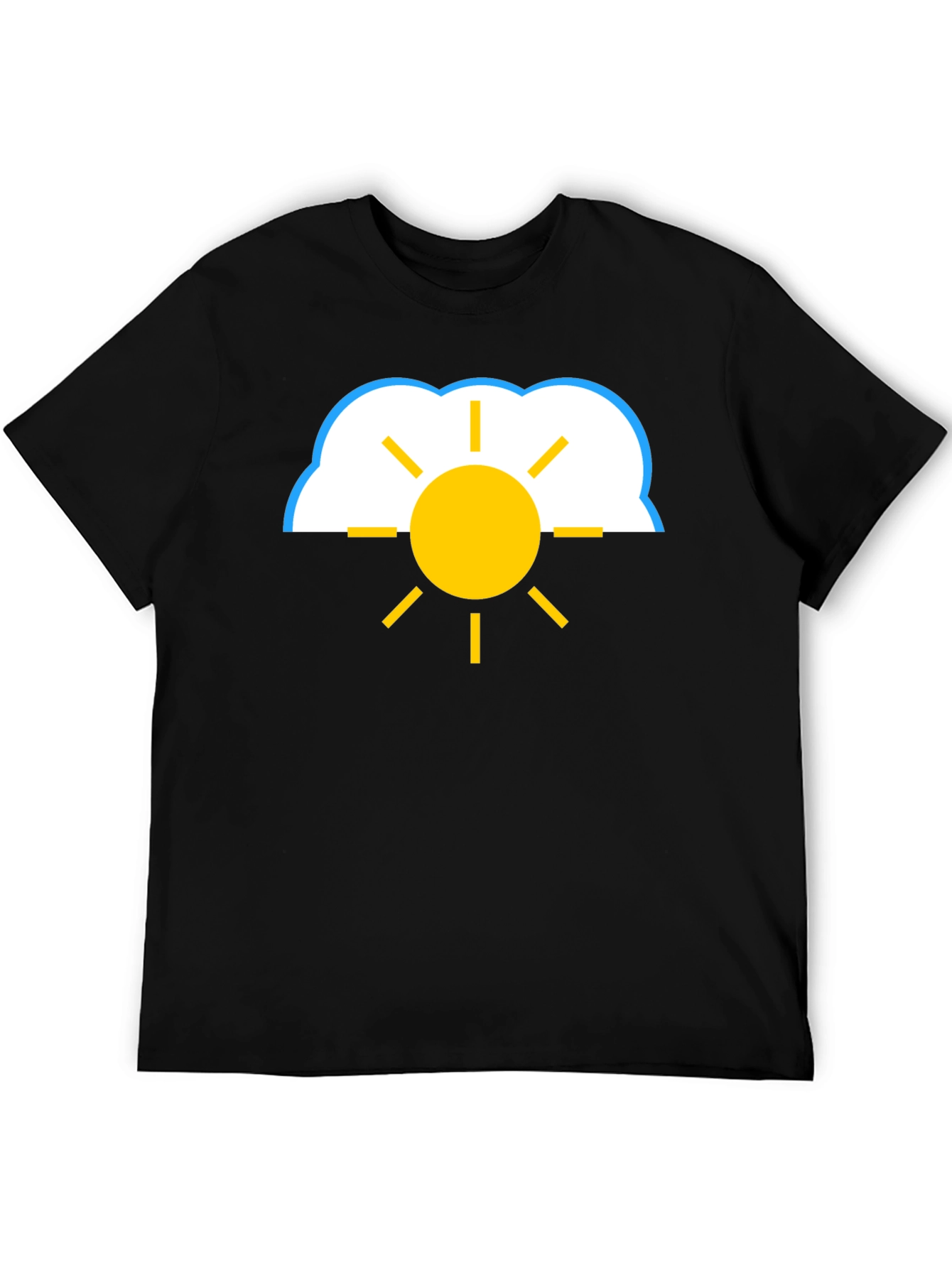 Cloud and Sun Graphic Tee - Black T-Shirt