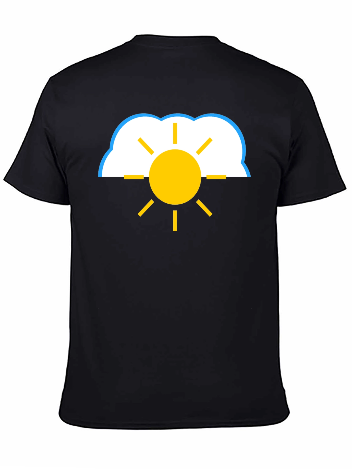 Cloud and Sun Graphic Tee - Black T-Shirt