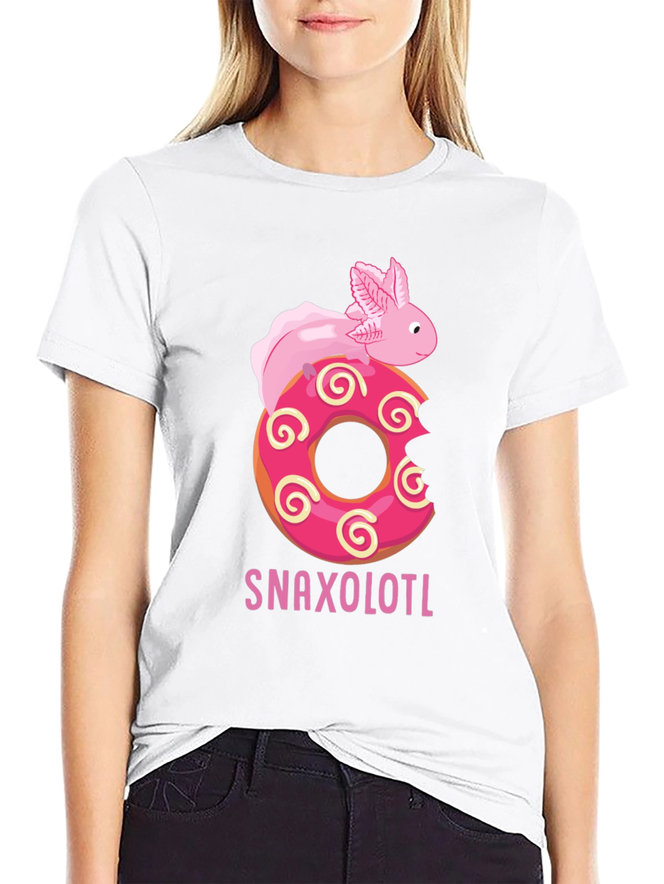 Snaxolotl Donut T-Shirt - Funny Axolotl Tee