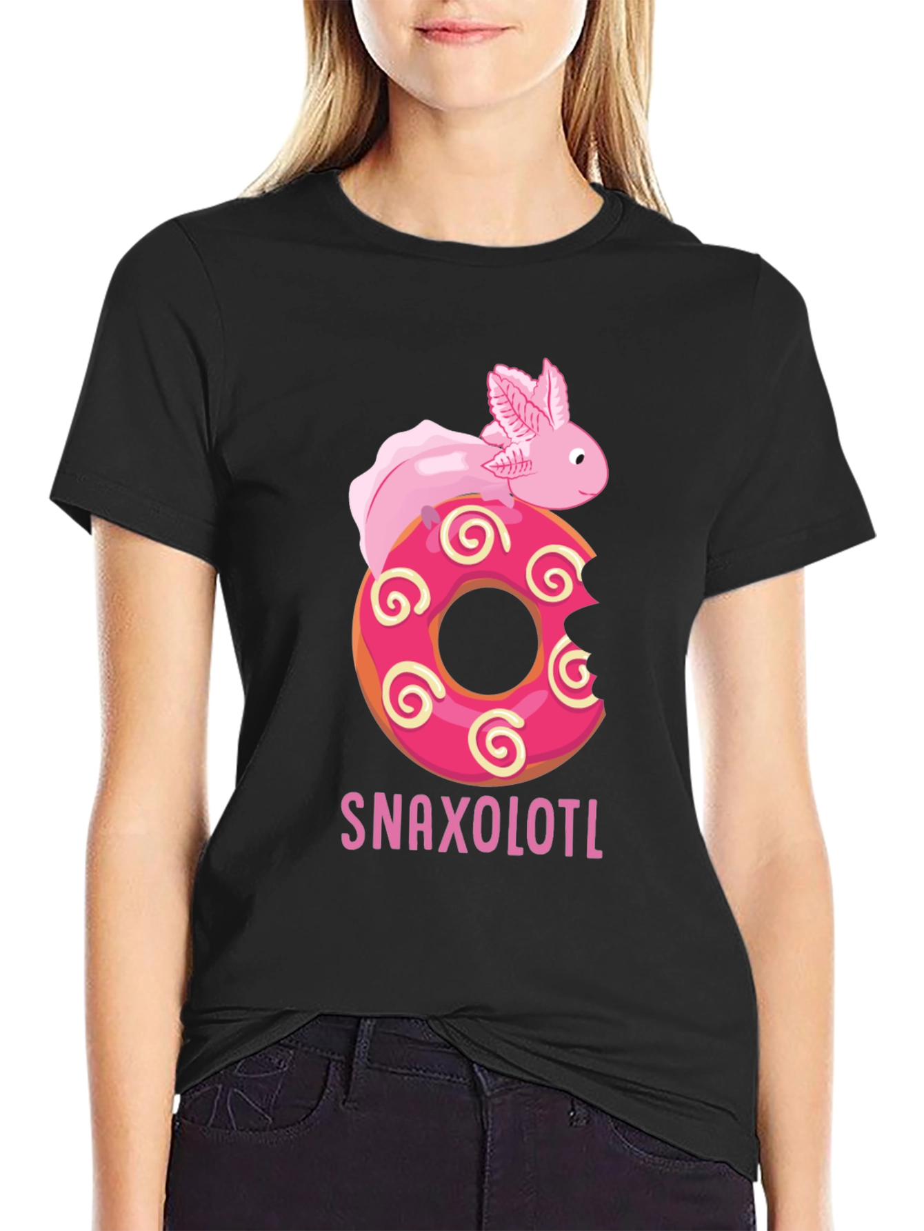 Snaxolotl Donut T-Shirt - Funny Axolotl Tee
