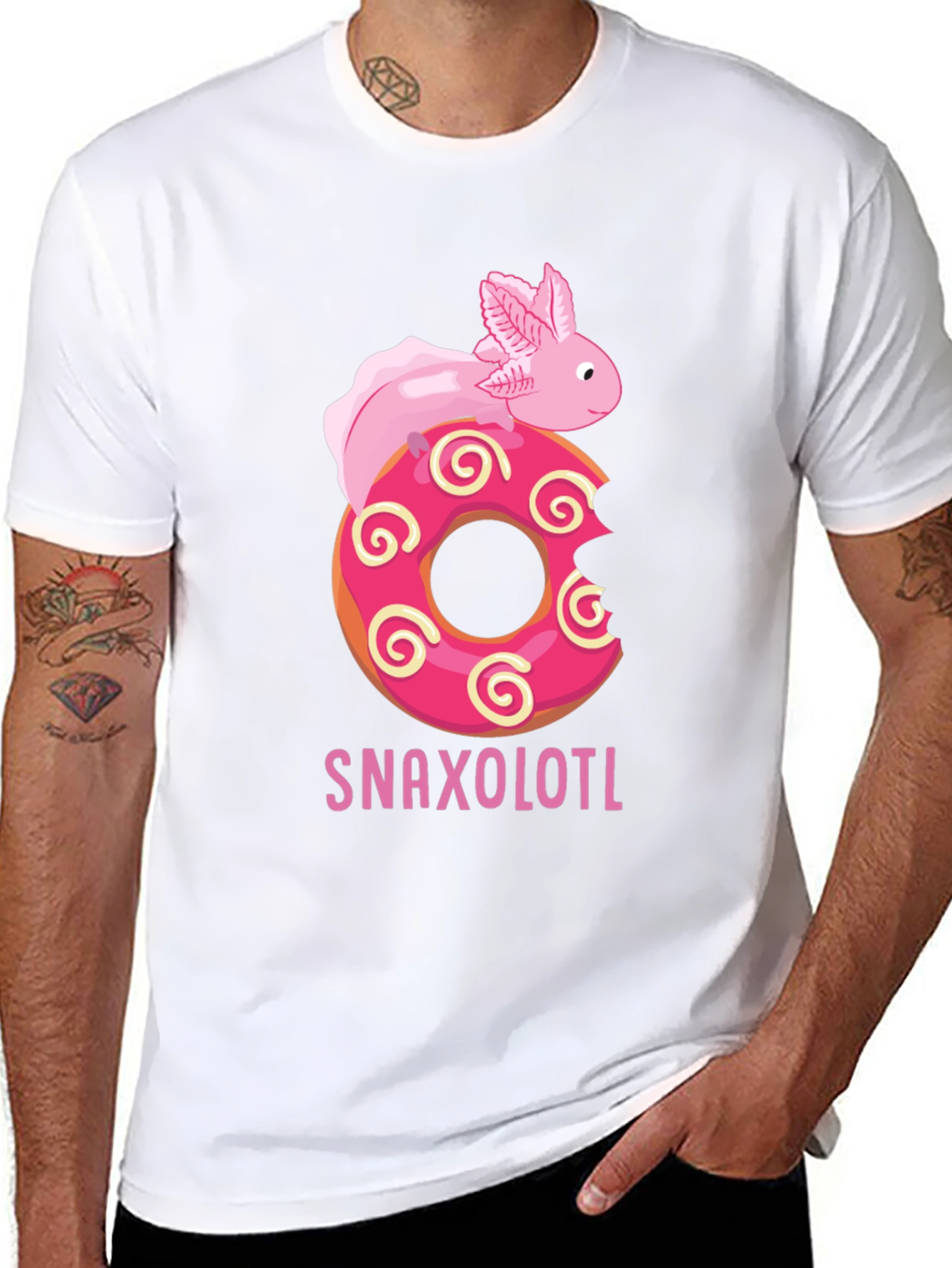 Snaxolotl Donut T-Shirt - Funny Axolotl Tee