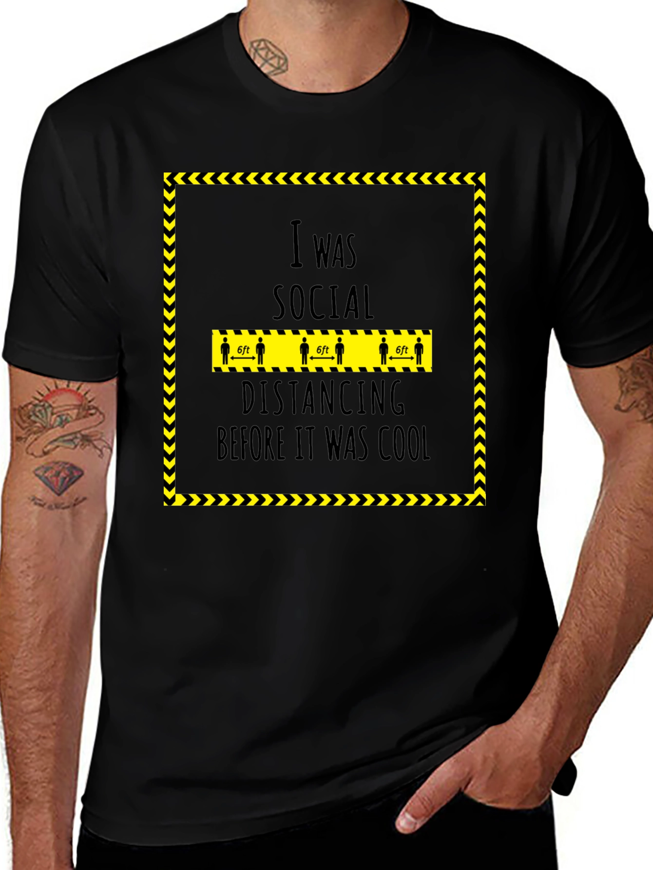 Social Distancing Before Cool Graphic Tee