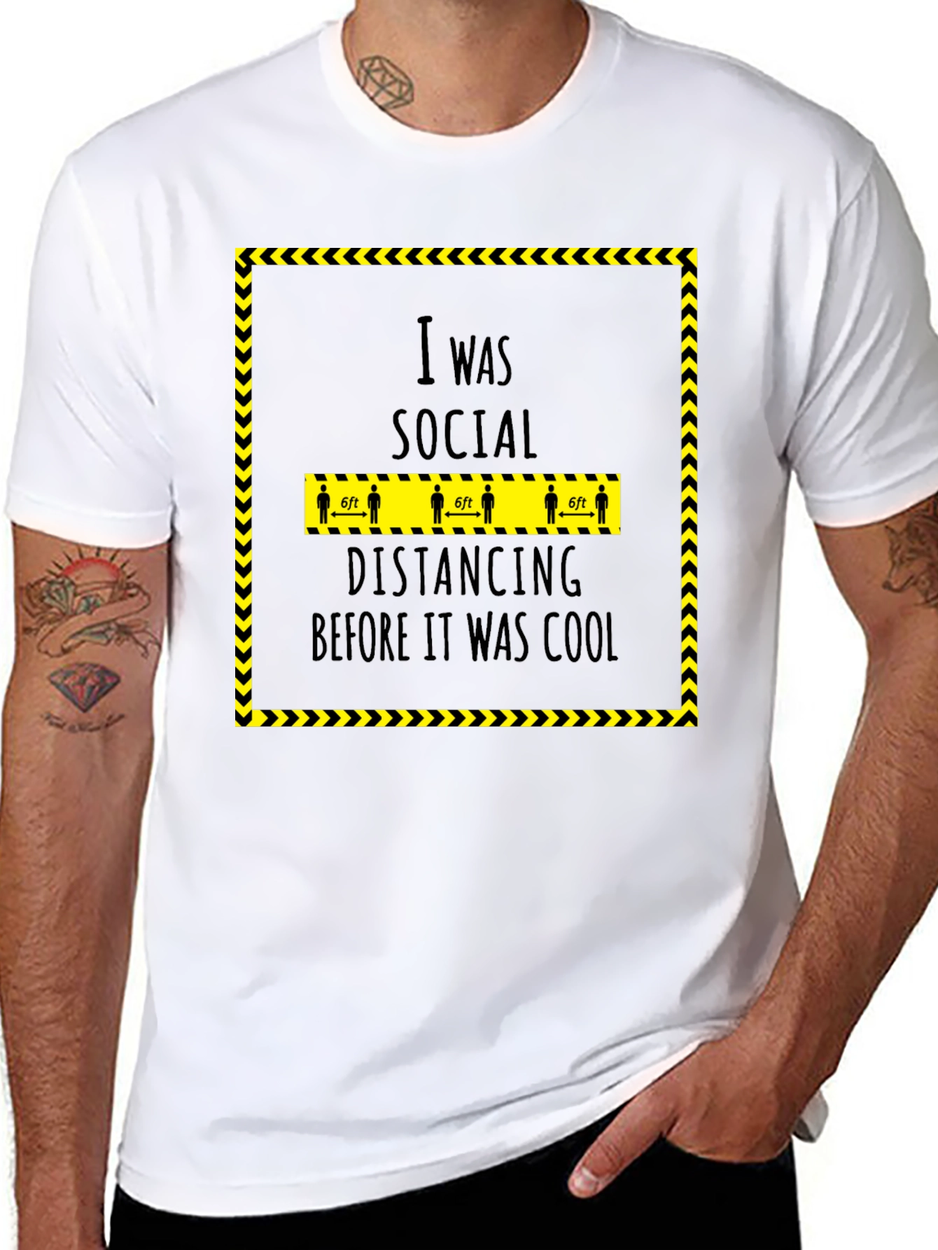 Social Distancing Before Cool Graphic Tee