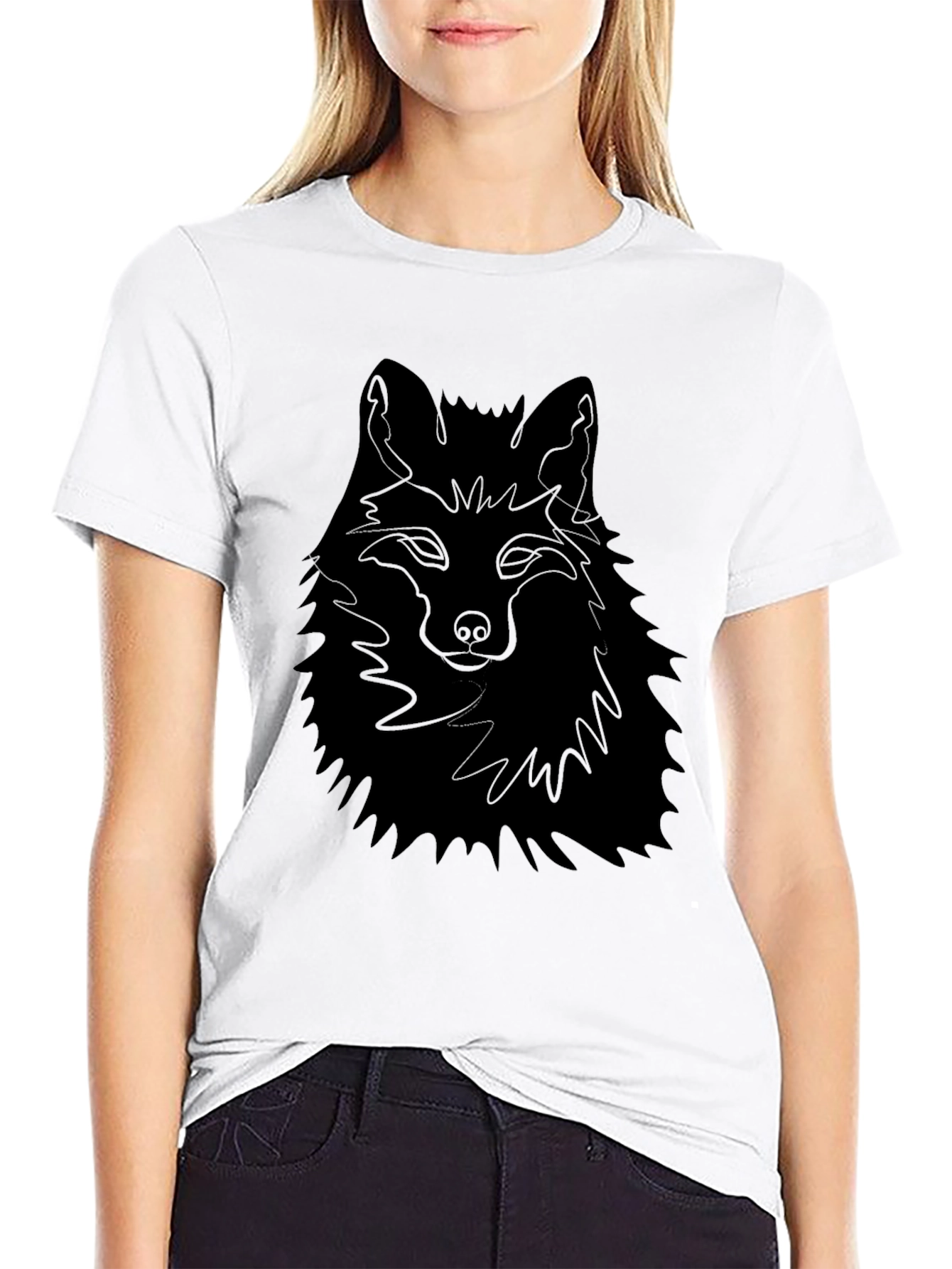 Mens Black Fox Graphic Tee - Stylish Comfort