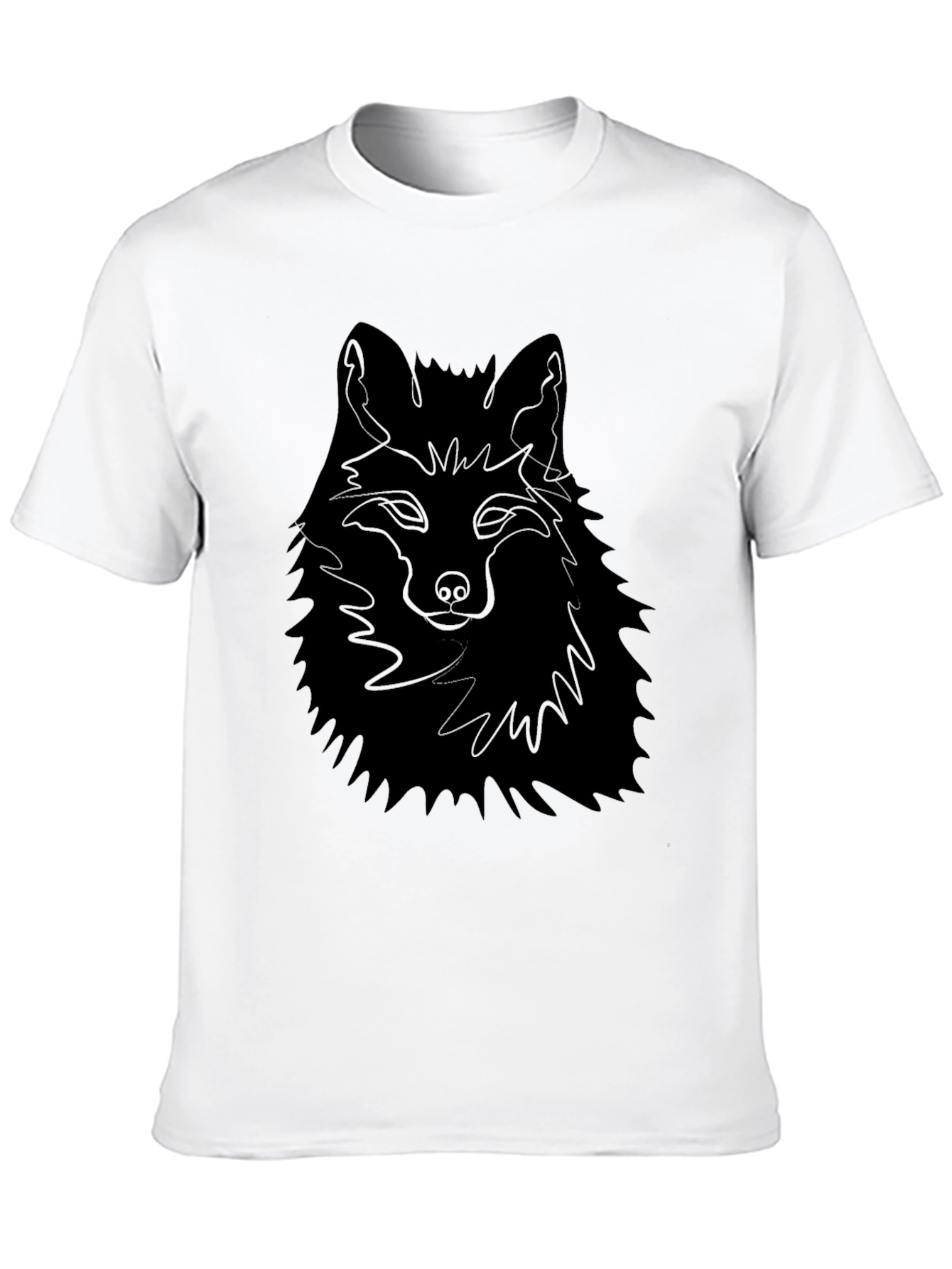 Mens Black Fox Graphic Tee - Stylish Comfort