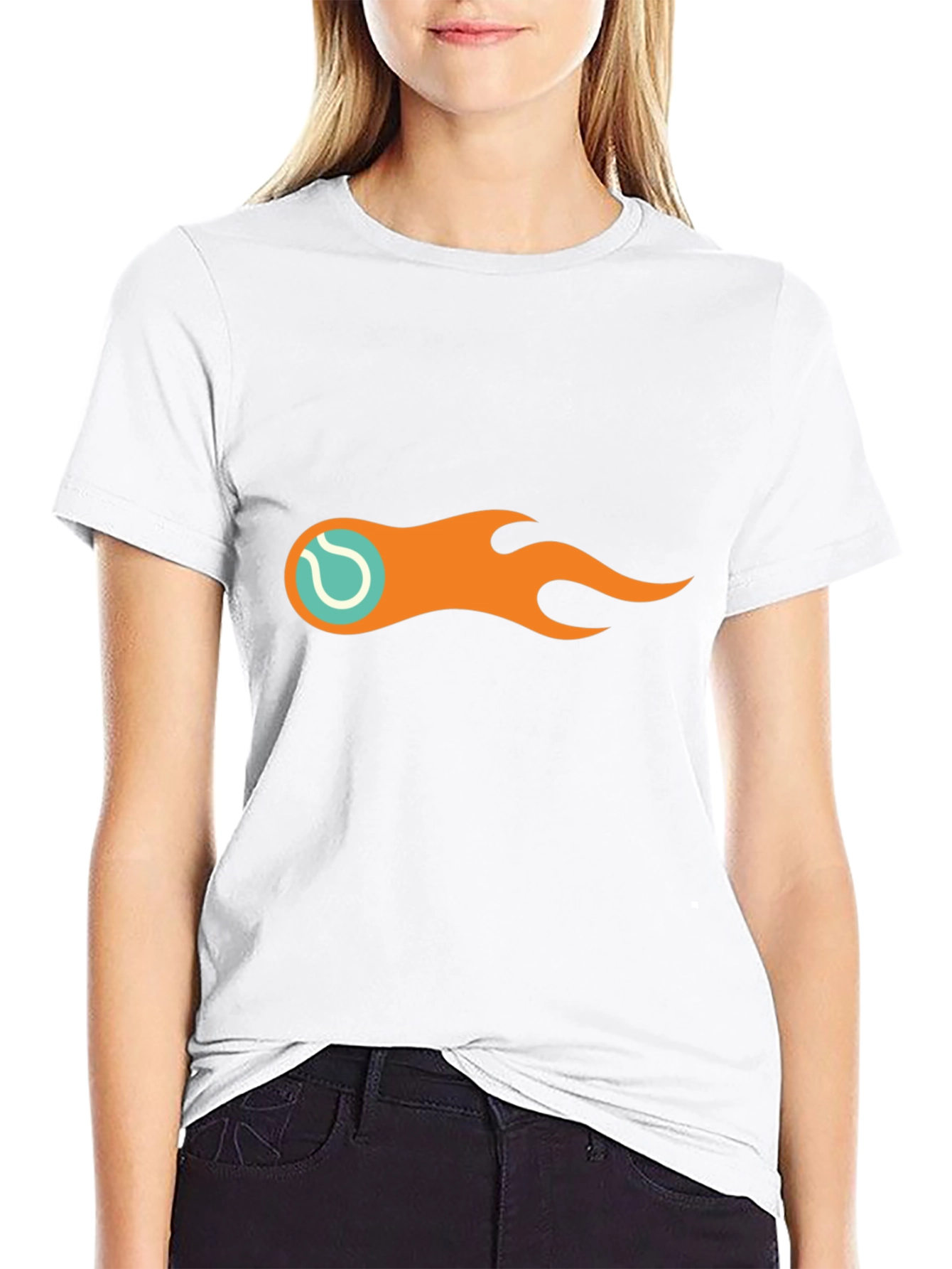 Flaming Tennis Ball Graphic Tee