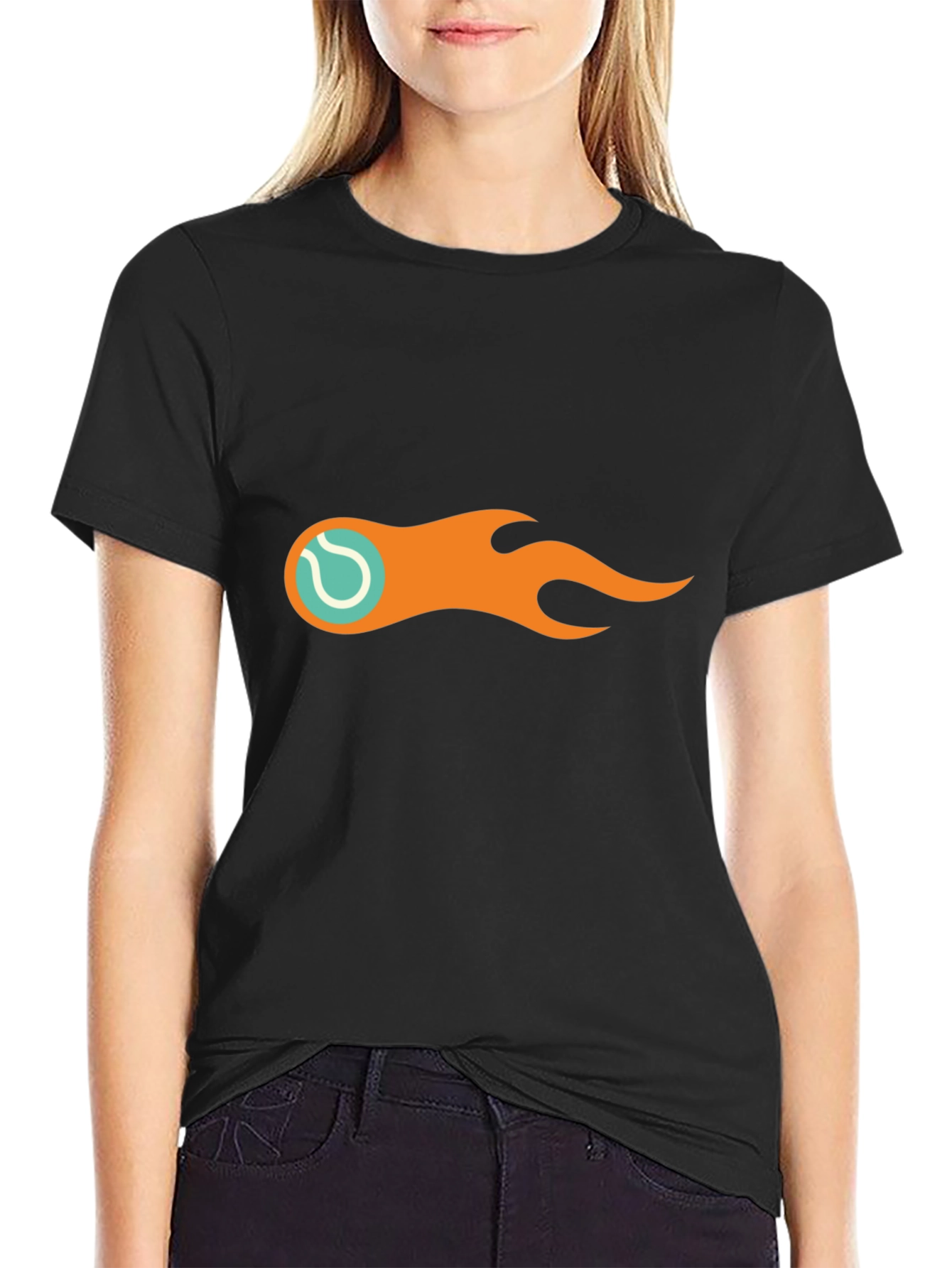 Flaming Tennis Ball Graphic Tee