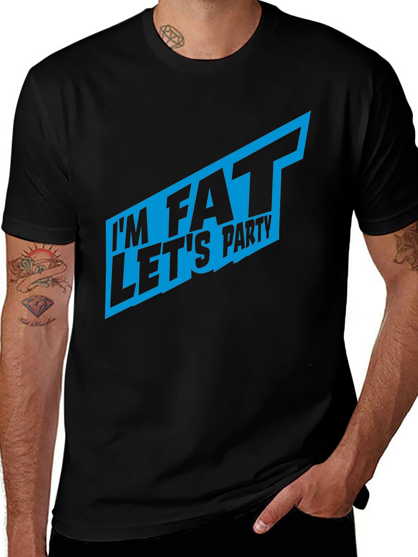 Im Fat Lets Party T-Shirt - Bold Graphic Tee