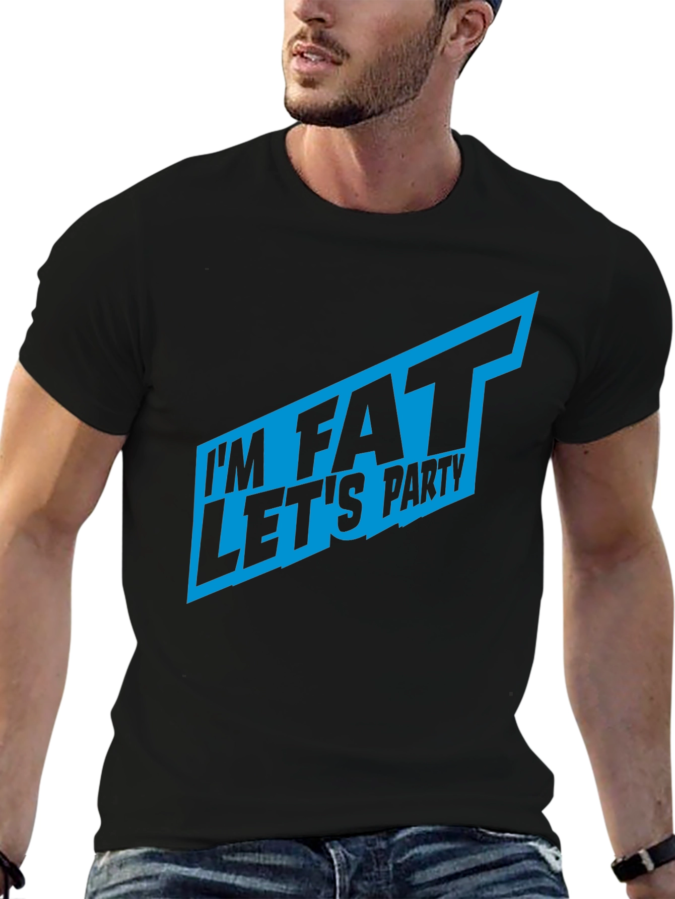 Im Fat Lets Party T-Shirt - Bold Graphic Tee