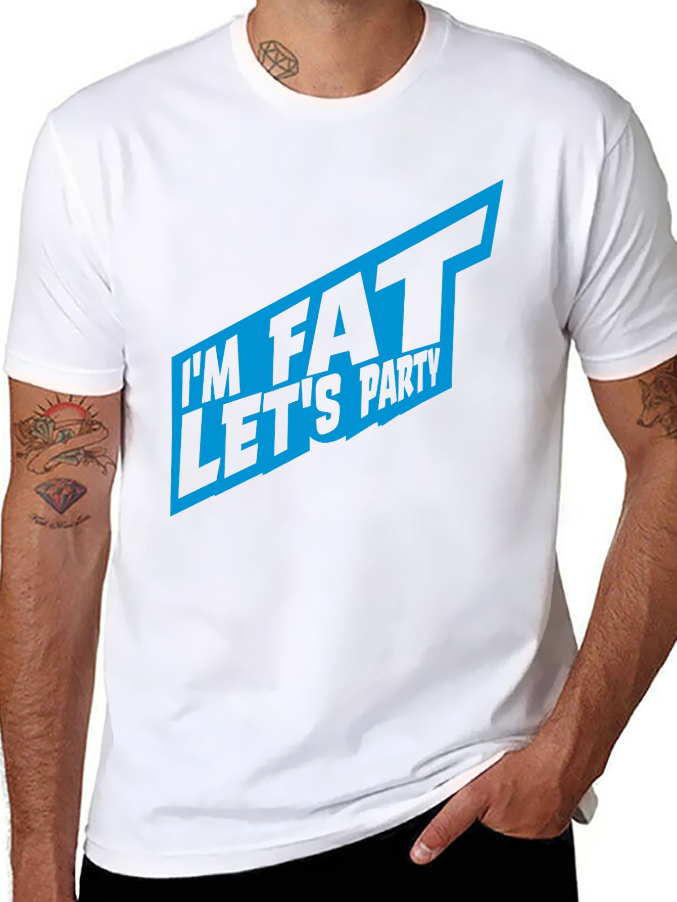 Im Fat Lets Party T-Shirt - Bold Graphic Tee