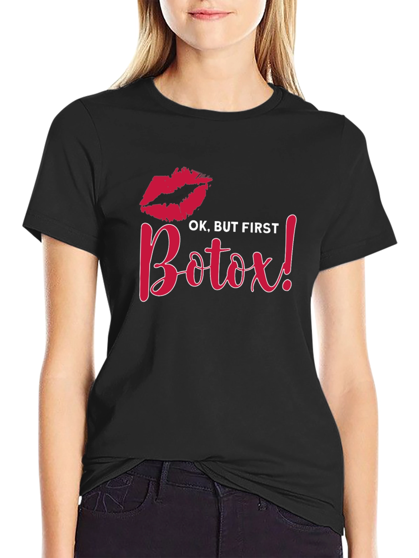 Ok But First Botox Black T-Shirt