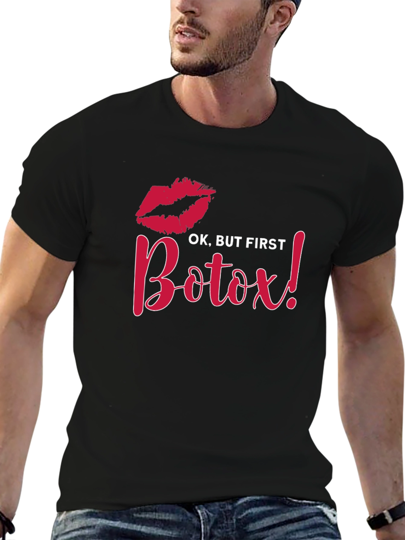 Ok But First Botox Black T-Shirt