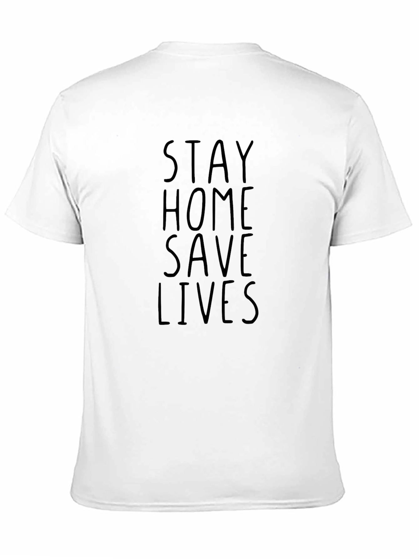 Stay Home Save Lives Graphic T-Shirt - Black