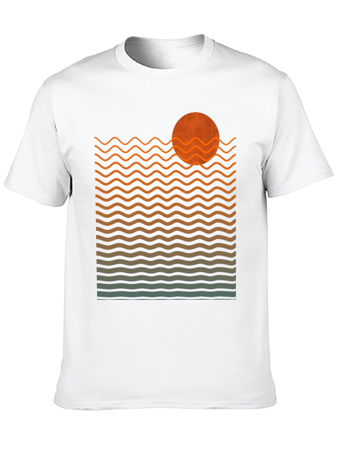 Sunset Waves Graphic Tee - Retro Style Comfort