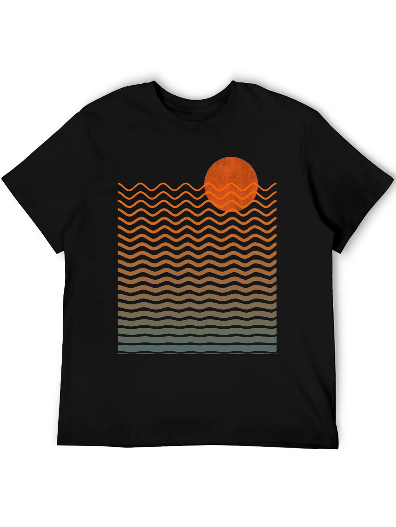 Sunset Waves Graphic Tee - Retro Style Comfort