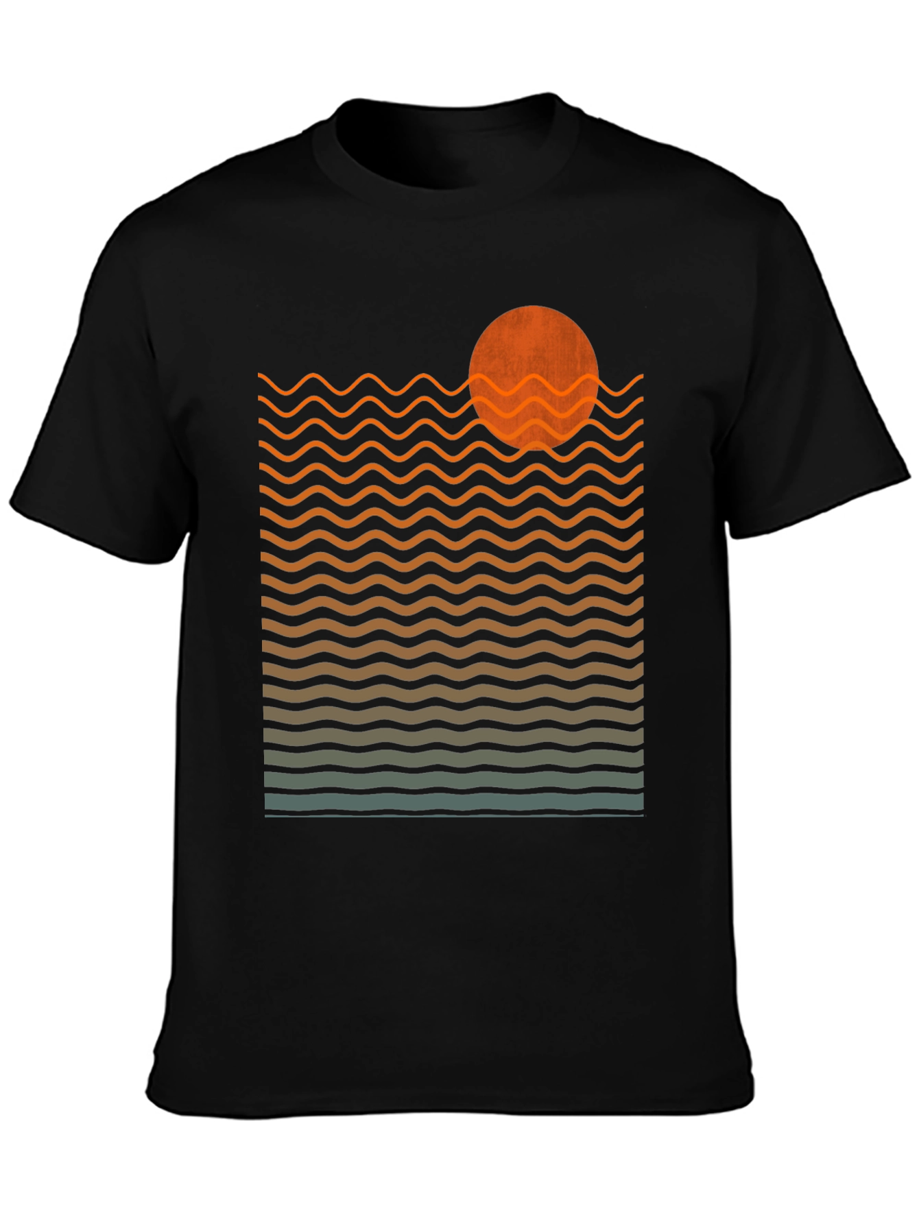 Sunset Waves Graphic Tee - Retro Style Comfort