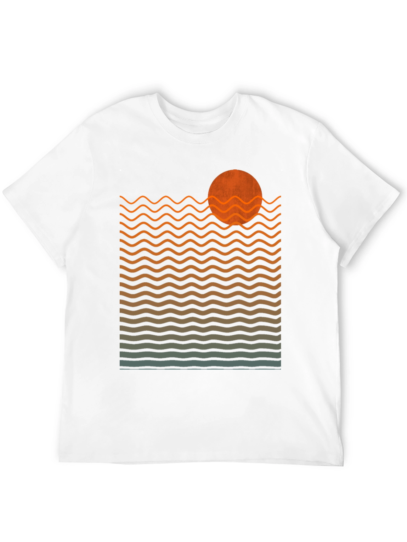 Sunset Waves Graphic Tee - Retro Style Comfort
