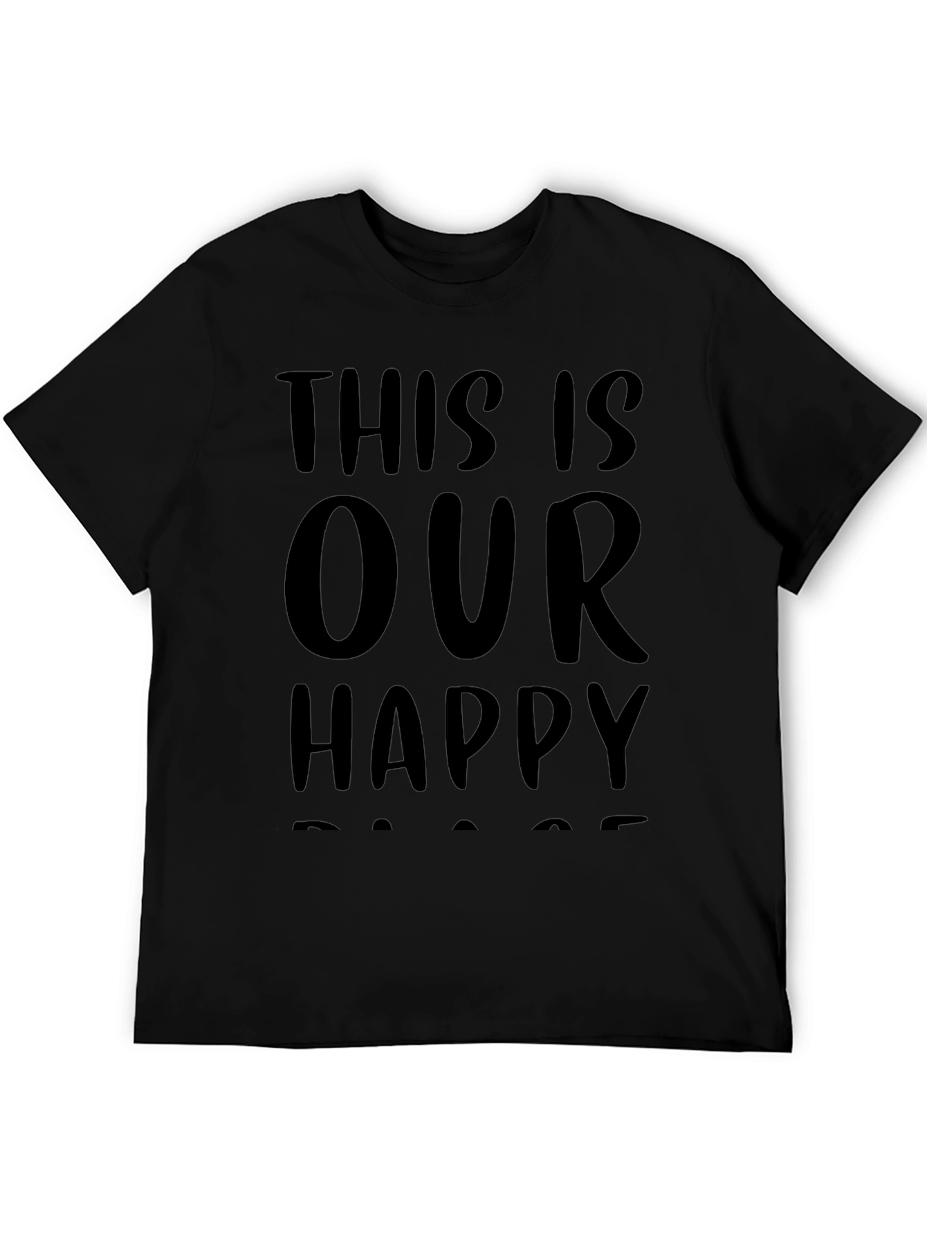 This Is Our Happy Place Graphic Tee - Black