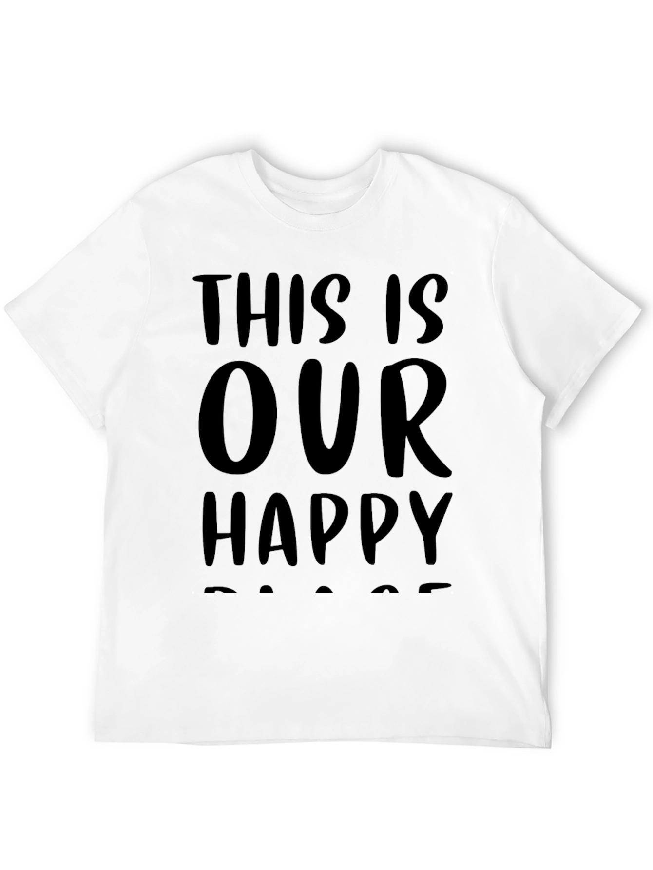 This Is Our Happy Place Graphic Tee - Black