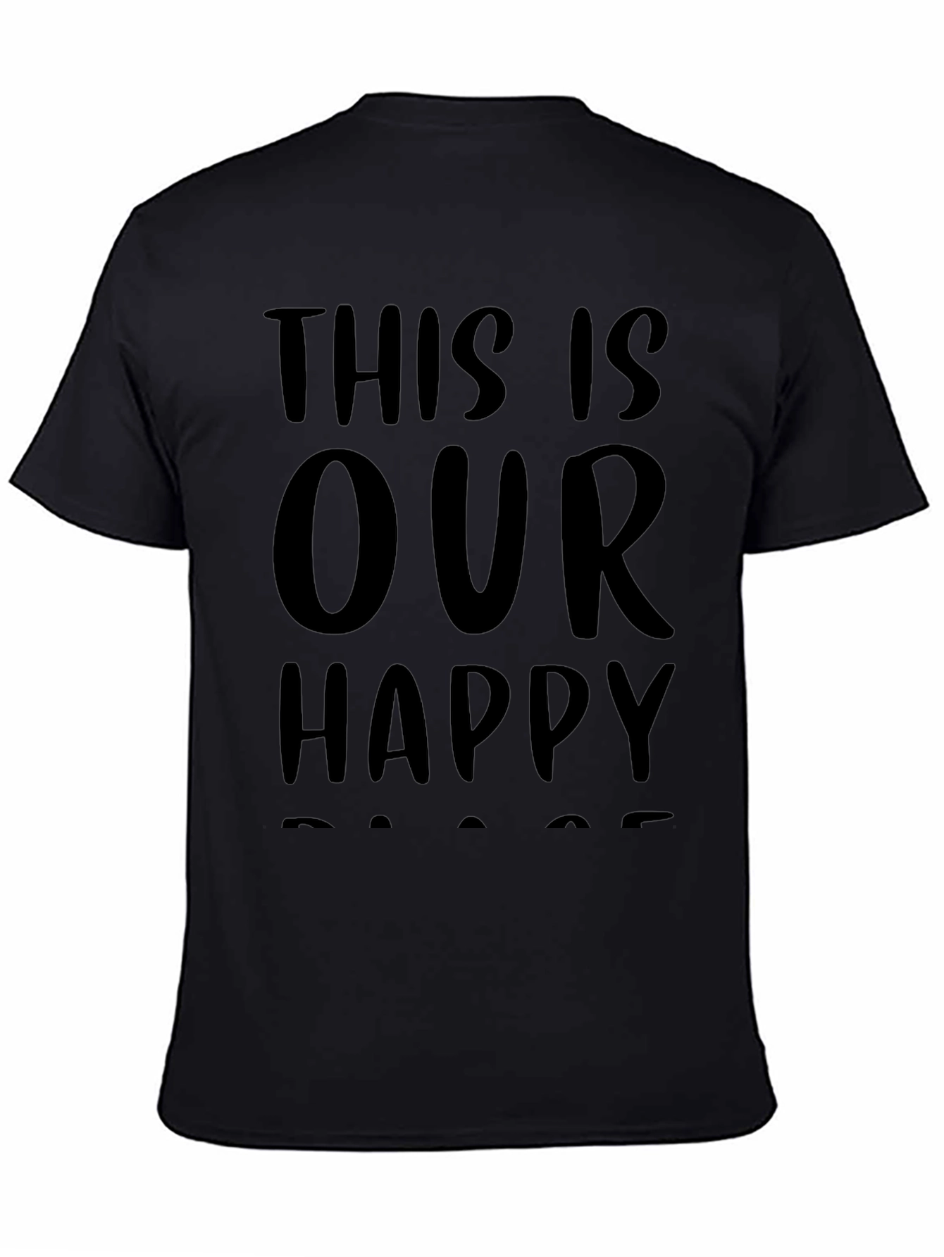 This Is Our Happy Place Graphic Tee - Black