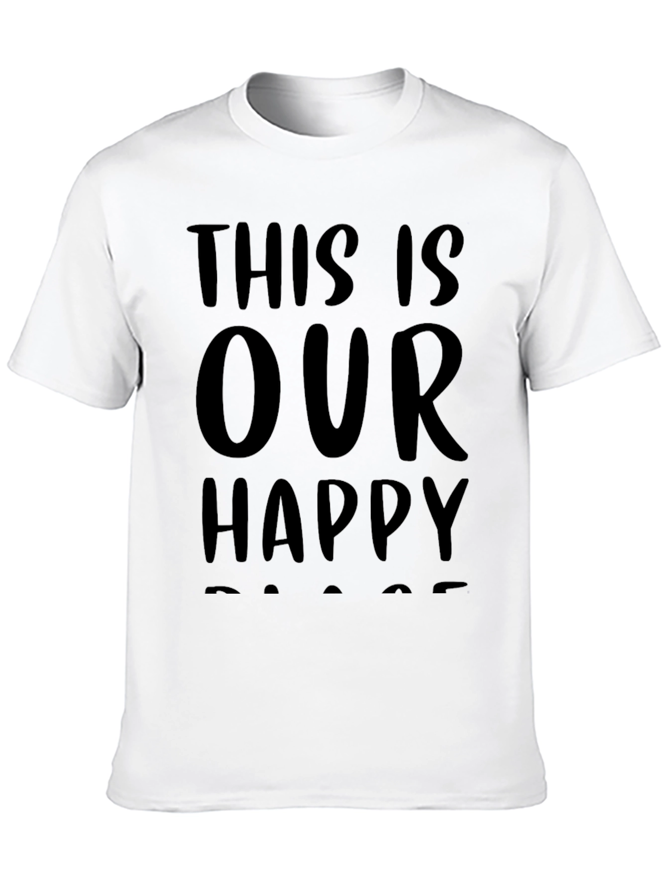 This Is Our Happy Place Graphic Tee - Black