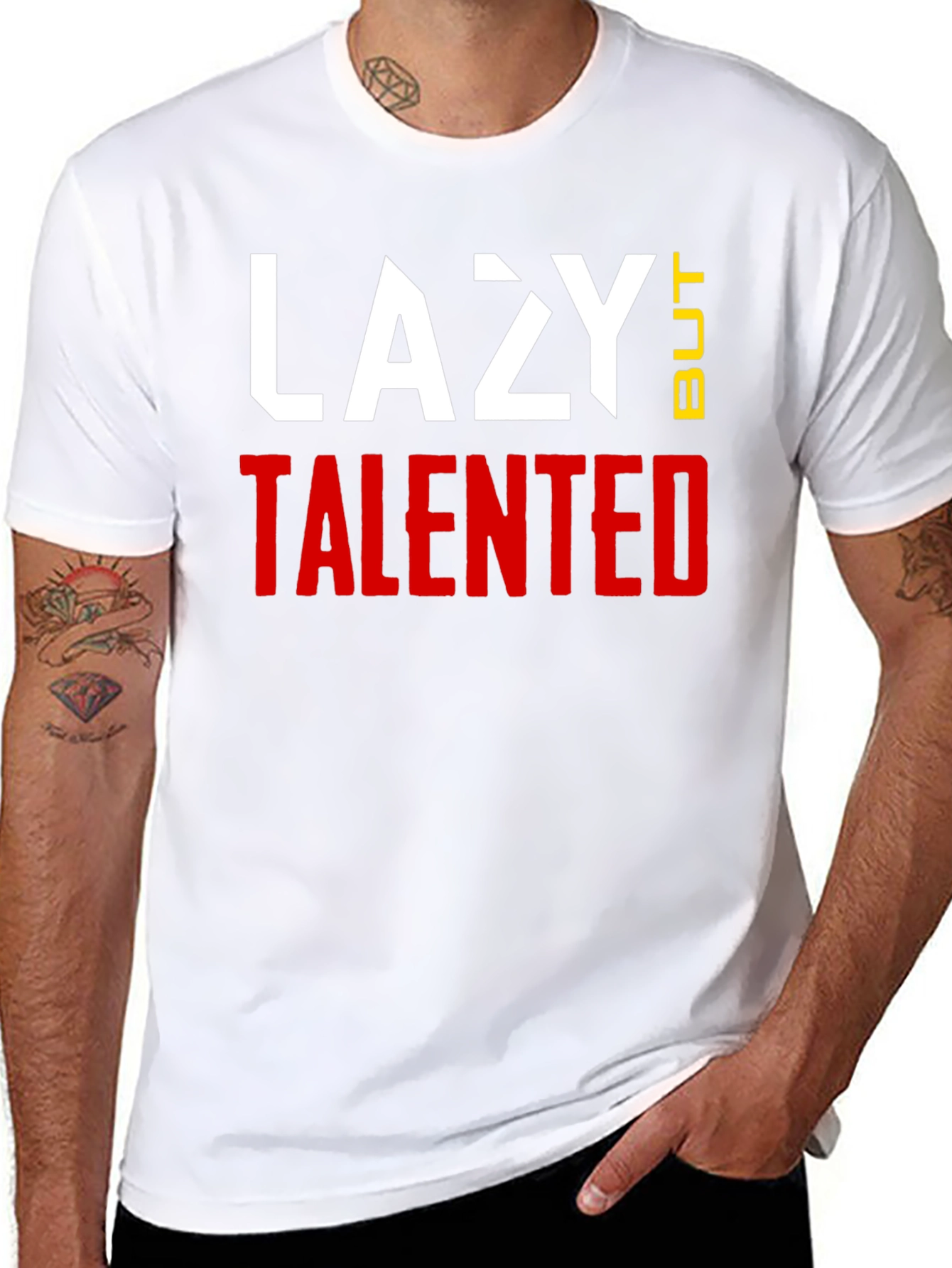 Lazy But Talented Graphic T-Shirt - Black